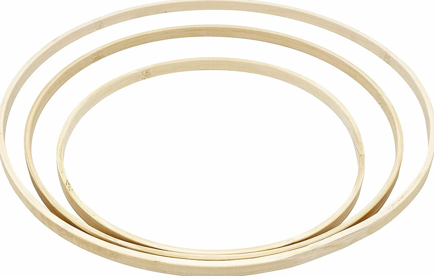 Anneaux en bambou 50 cm lot de 3 pour attrape-rêves