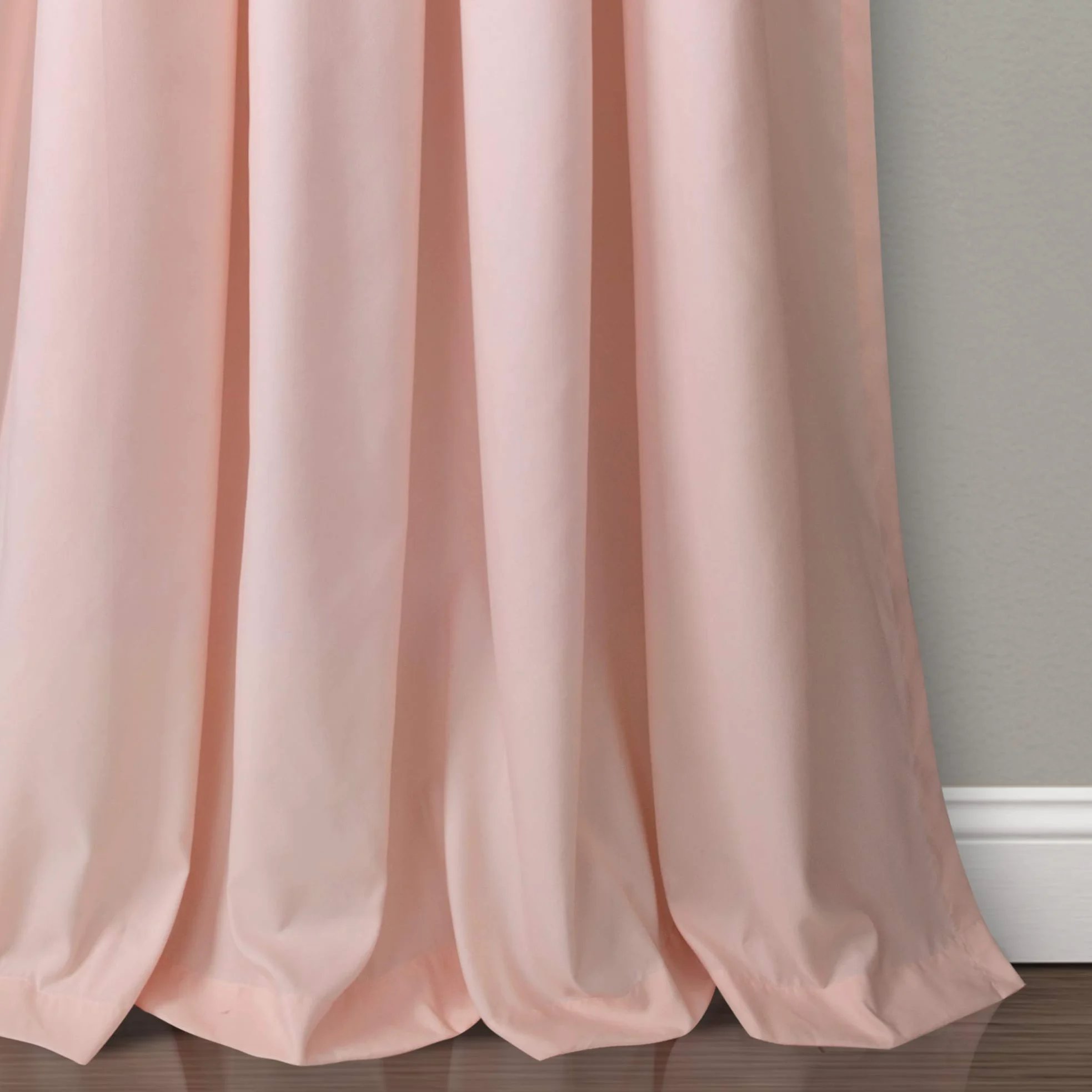 Lush Decor Bayview Curtains Lot de Rideaux Semi-Transparents texturés à Nervures pour Salon, Salle à Manger, Chambre à Coucher (Paire), 213,4 x 132,1 cm, Rose poudré