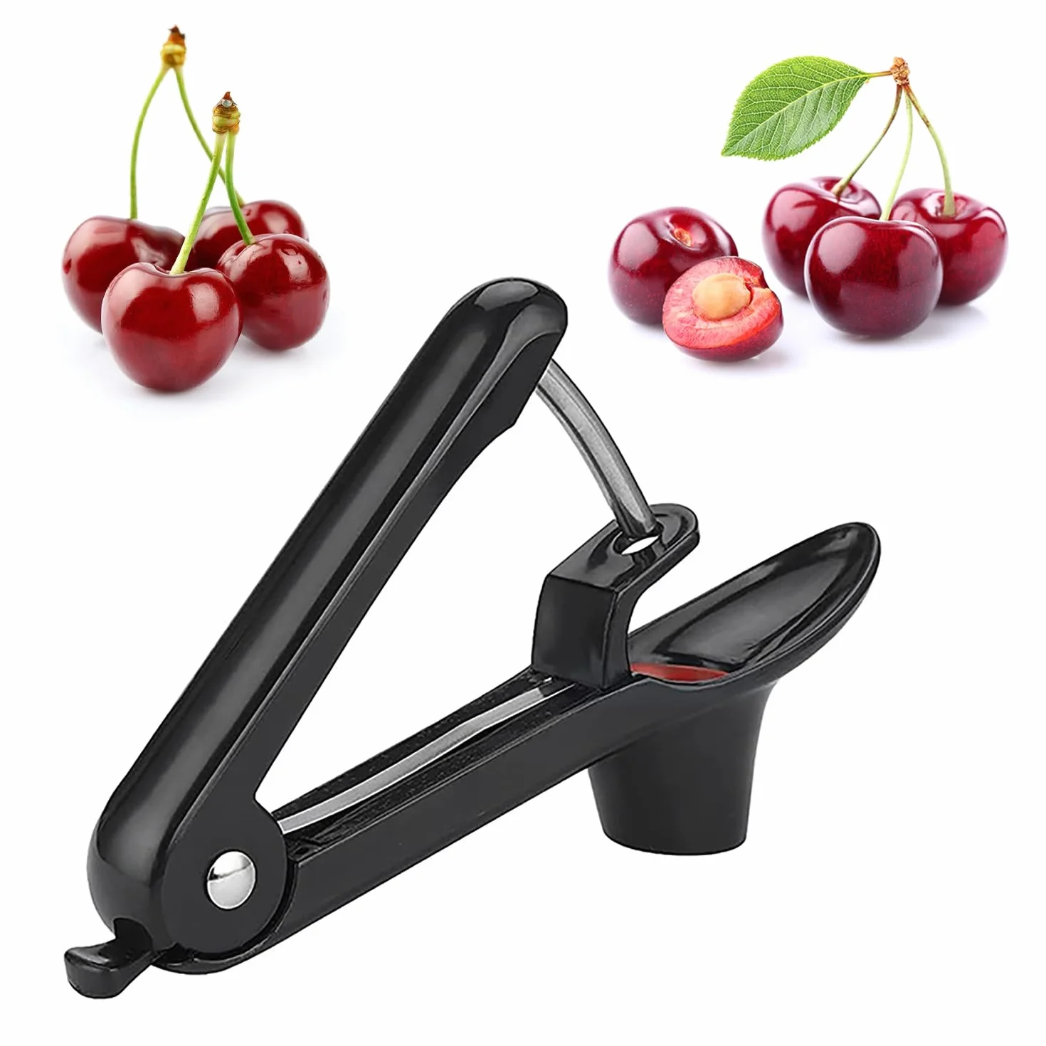 Dénoyauteur de Cerises Manuel 20cm Noir