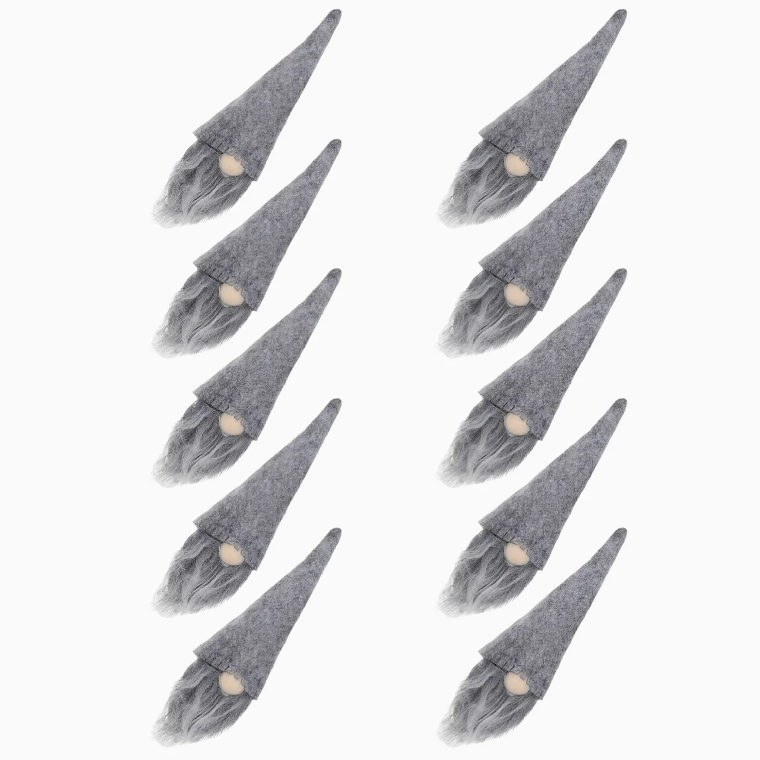 Lot de 10 housses de bouteille de vin sans visage pour bouteilles de vin de Noël - Bouchons de bouteille de vin nain - Capuchons de bouteille de boisson - Pour fête de Noël