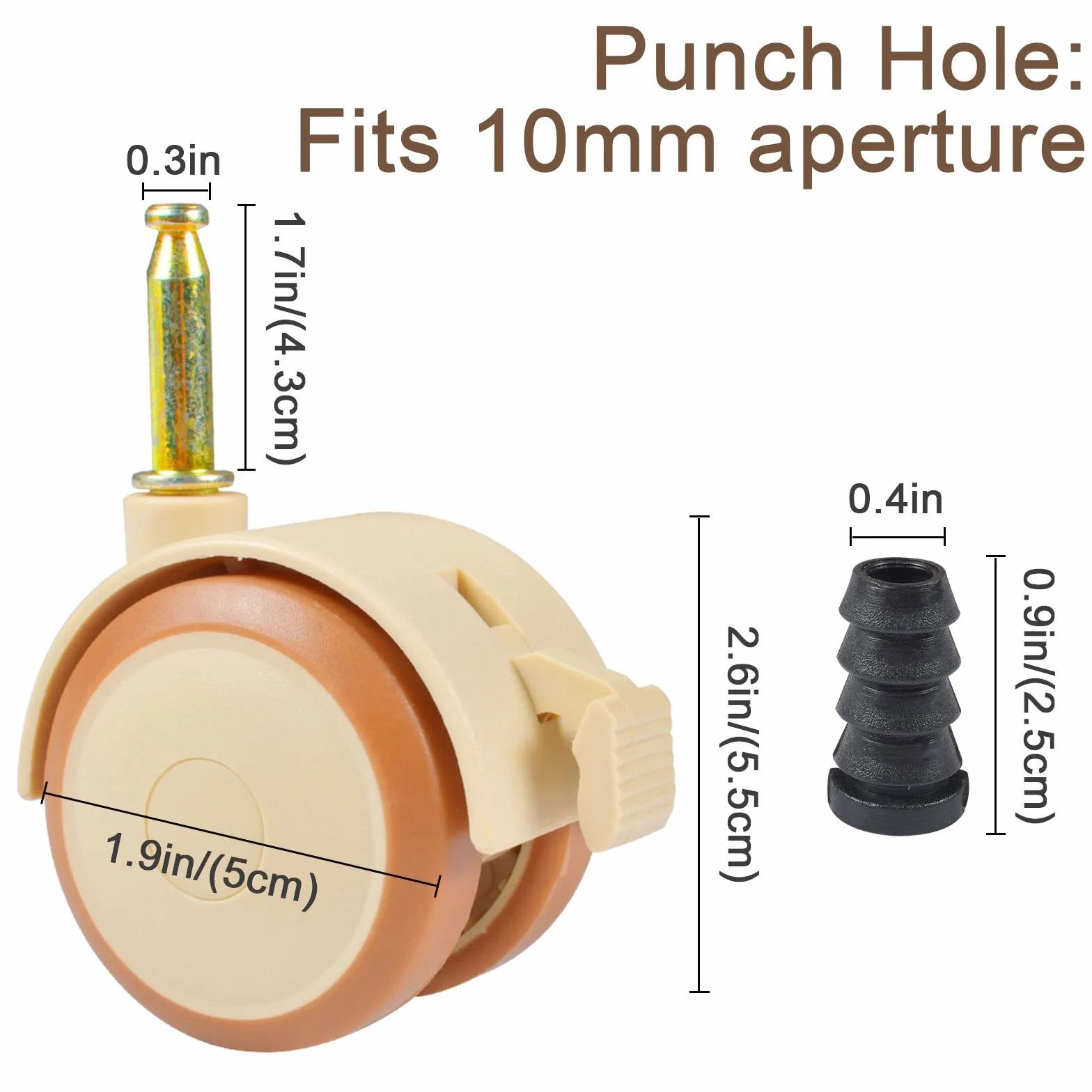 Roulettes Pivotantes 360° pour Meubles d'enfants, Muet, Support Roue Lit Bébé