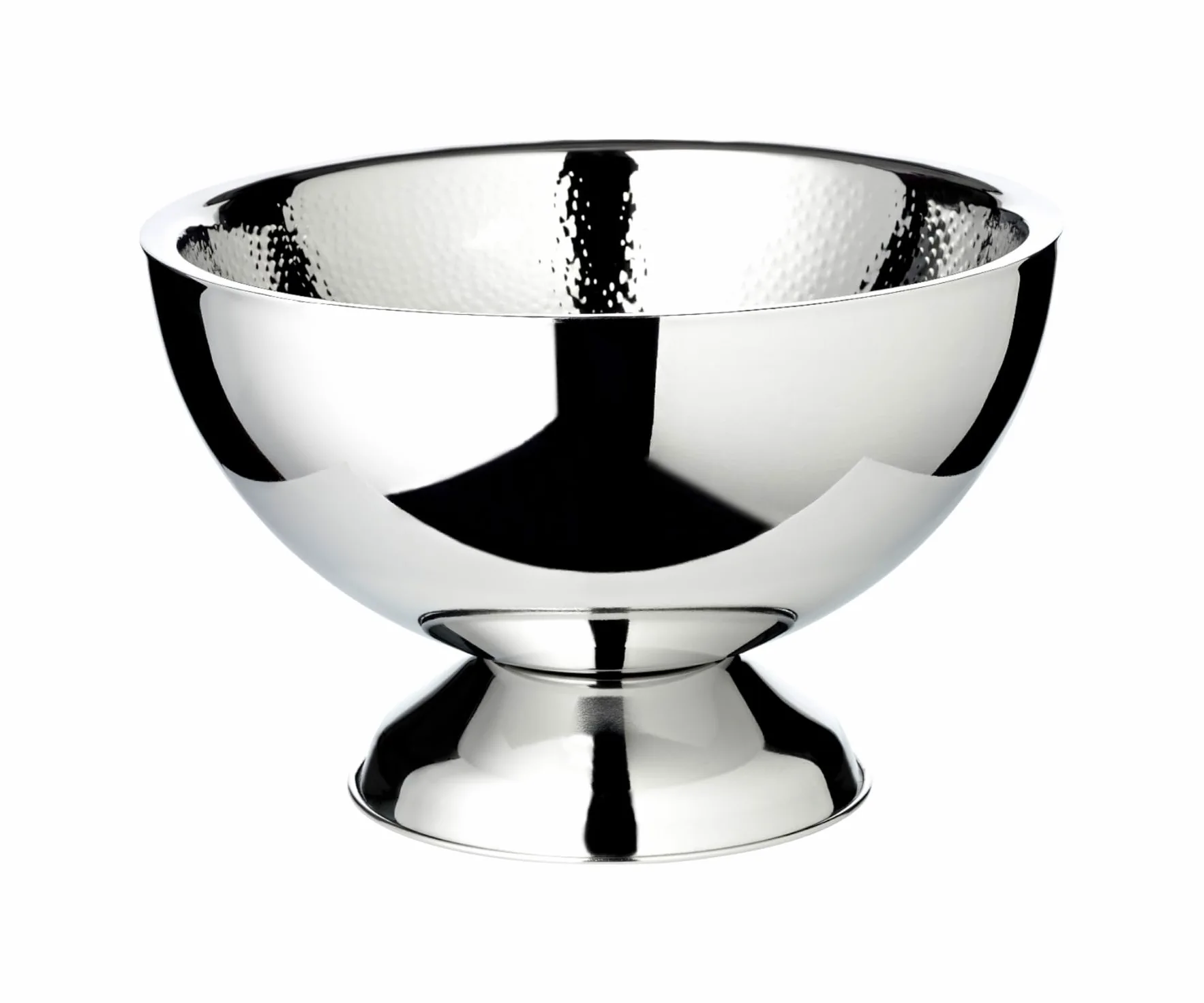 EDZARD Seau à Champagne Cadiz (Hauteur 21 cm, Ø 32 cm), Acier Inoxydable, Finement martelé, Double paroi