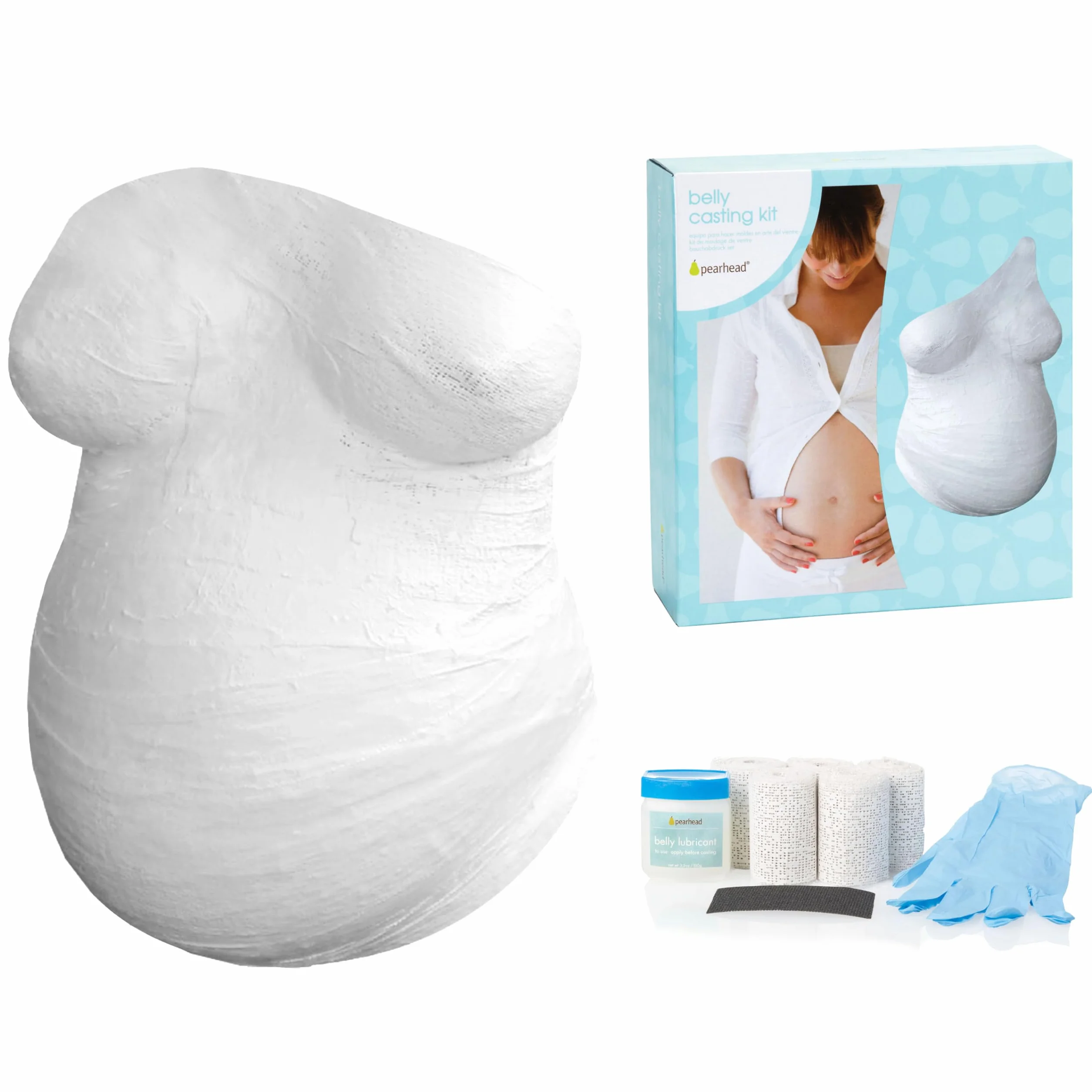Pearhead Belly Casting Kit Gender-Neutral Pregnancy Keepsake White