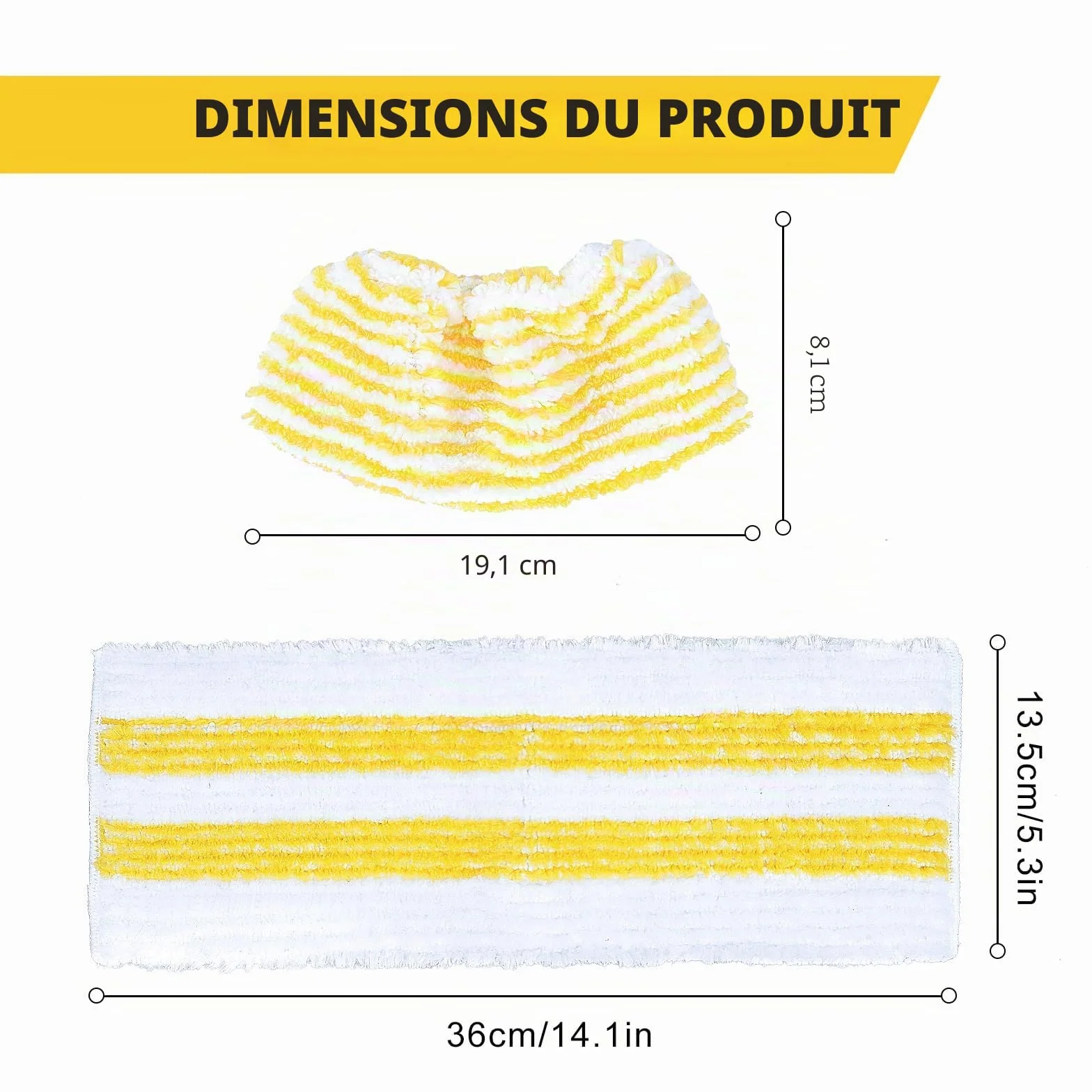 KEEPOW Ensemble de chiffons en microfibres compatible Kärcher EasyFix SC 1 SC 2 SC 3 SC 4 SC 5