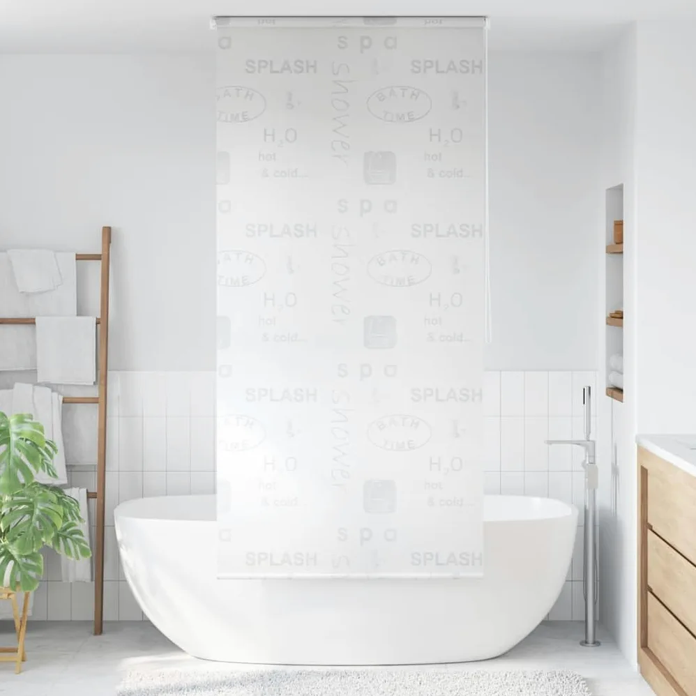 Rideau de douche 120 x 240 cm avec motif d'éclaboussures, EVA résistant à l'eau, séchage rapide, facile à monter avec corde de traction réglable