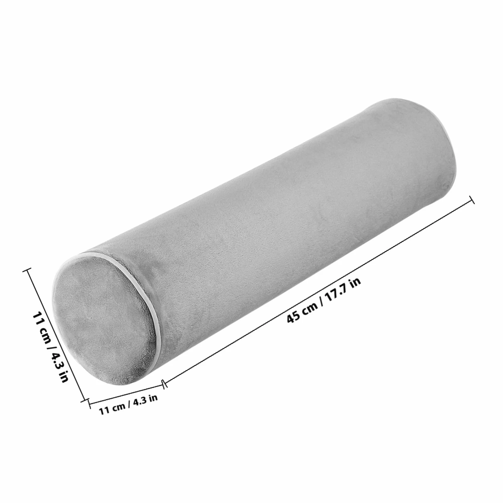 BESPORTBLE Oreiller Ergonomique Cervical Cylindrique en Mousse À Mémoire De Forme 17"X4" pour Voyage Et Soutien du Cou Coussin De Cale pour Fauteuil Et Lit