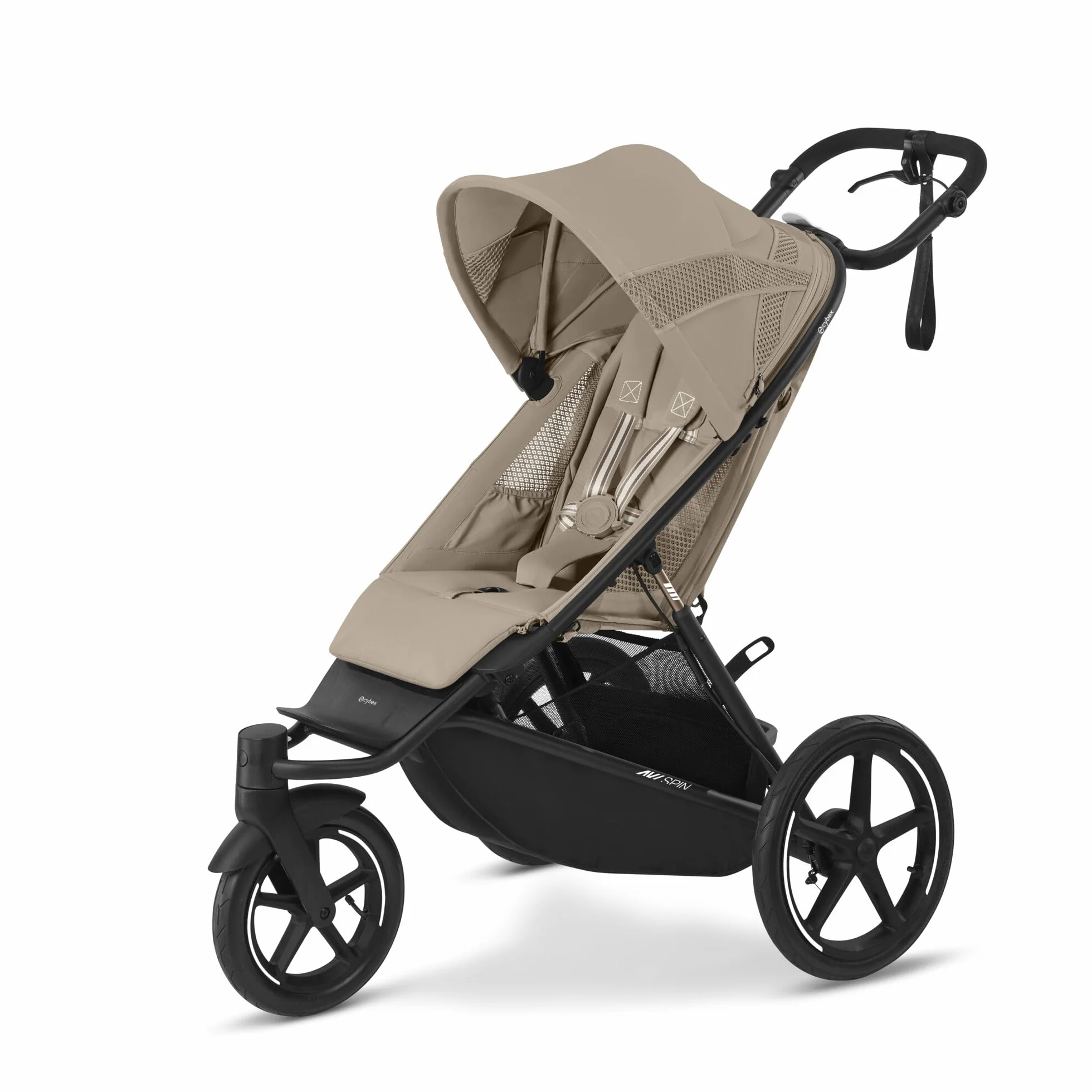 CYBEX Poussette AVI SPIN, De la naissance à 4 ans, 111 cm, 22 kg, Almond Beige