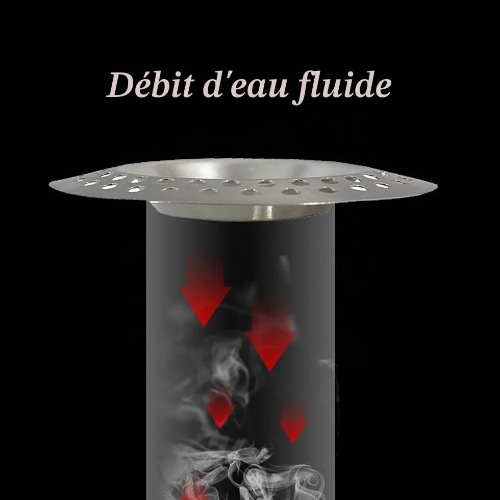 Filtre évier cuisine acier inoxydable anti-obstruction 2 pièces