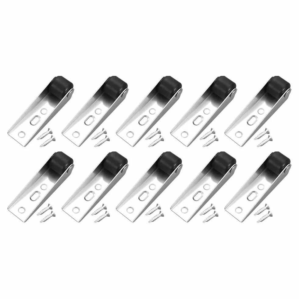 Roulettes pivotantes lot de 10, poulies inférieures de porte, roues directionnelles pour meubles, chariots, chaises, noires
