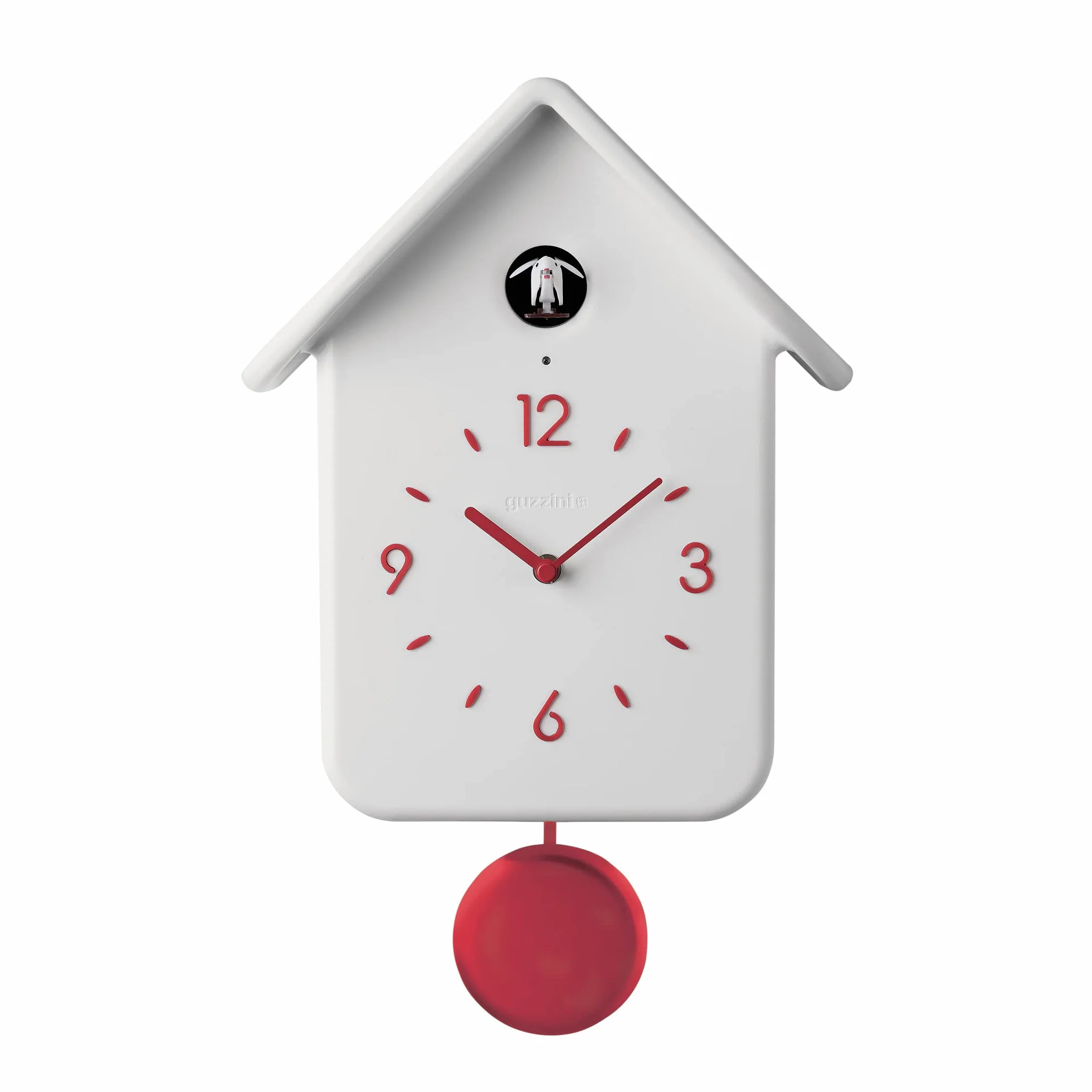Guzzini Horloge Coucou 24,8 x 12 x h39 cm Blanc