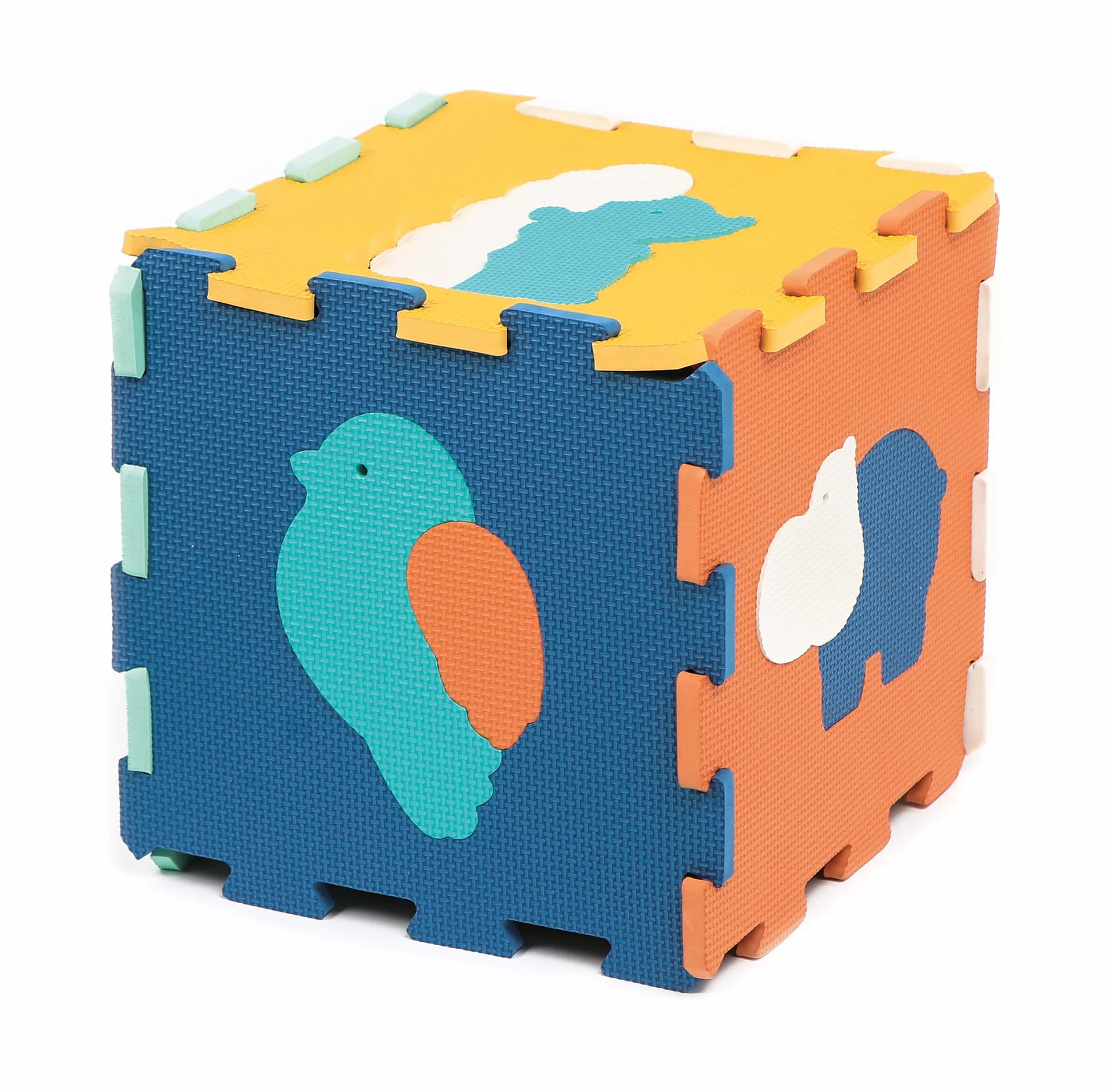 Tapis Bords Et Coins Jeu D'Encastrement 25 Dalles Mousse Animaux 20x120x1,2 cm Éveil Bébé