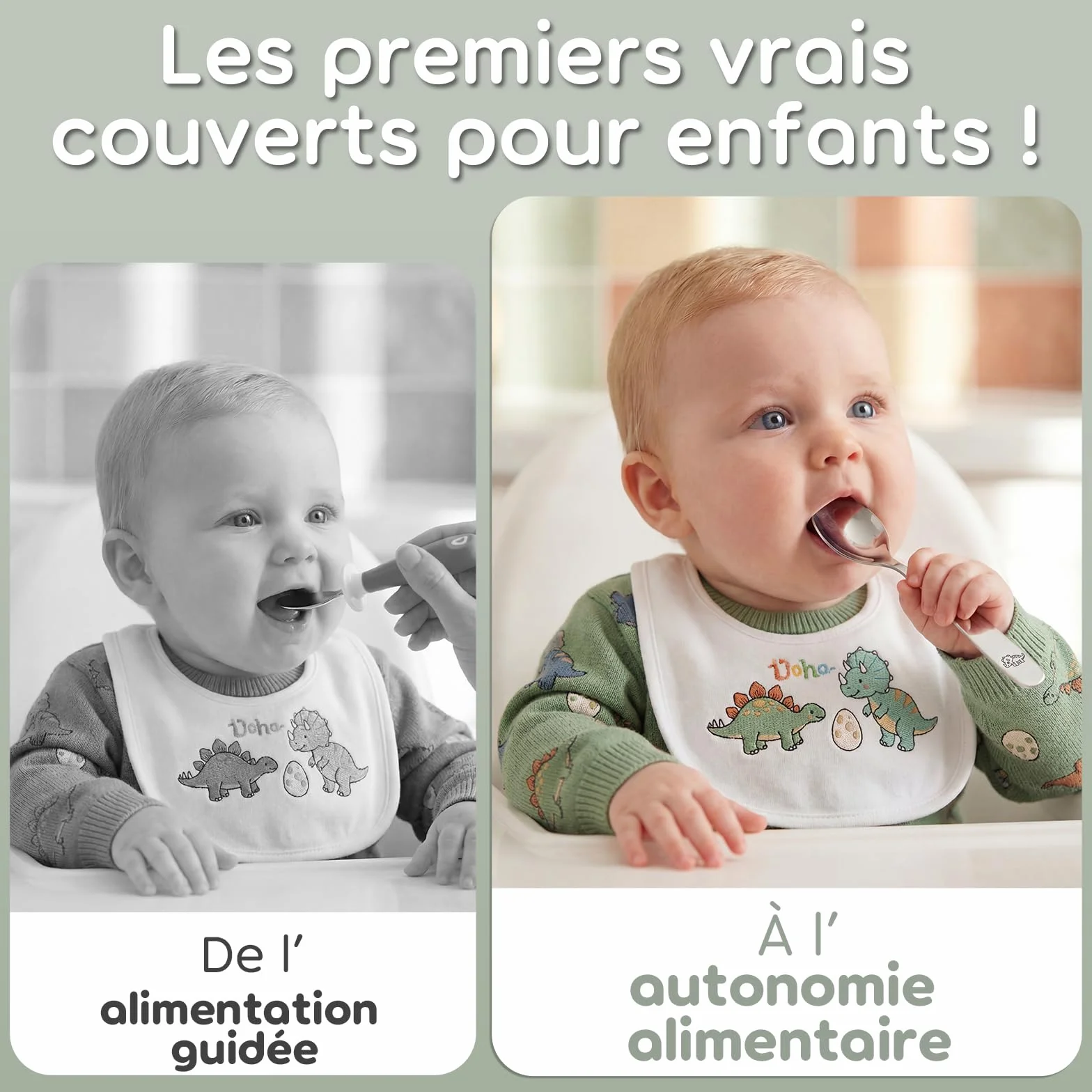 Lehoo Castle Couvert Enfant Inox 6 PCS Set Bebe 3+ Ans