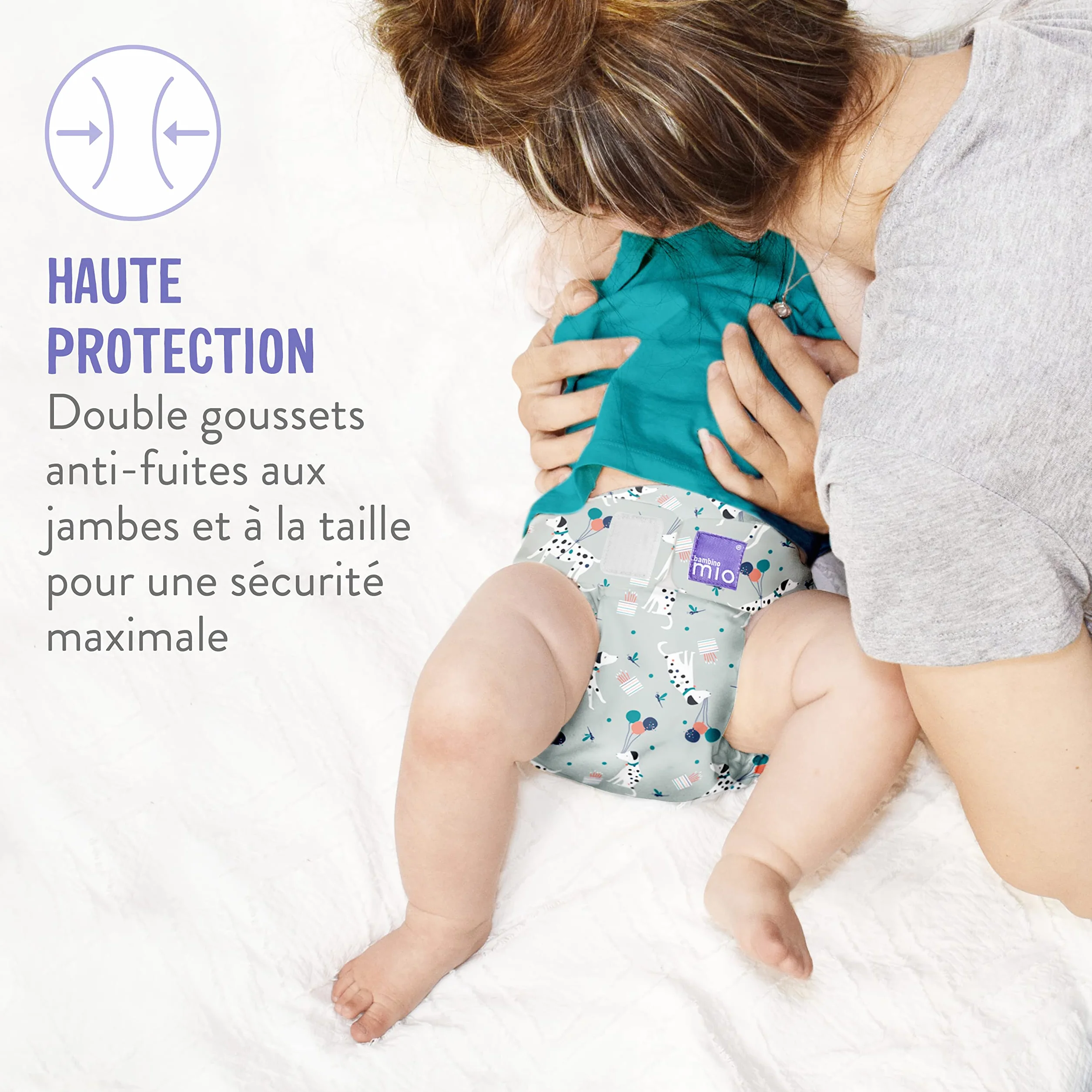 Bambino Mio Mioduo couche lavable tout-en-deux Pomme Craquante Taille 1 (-9 kg)