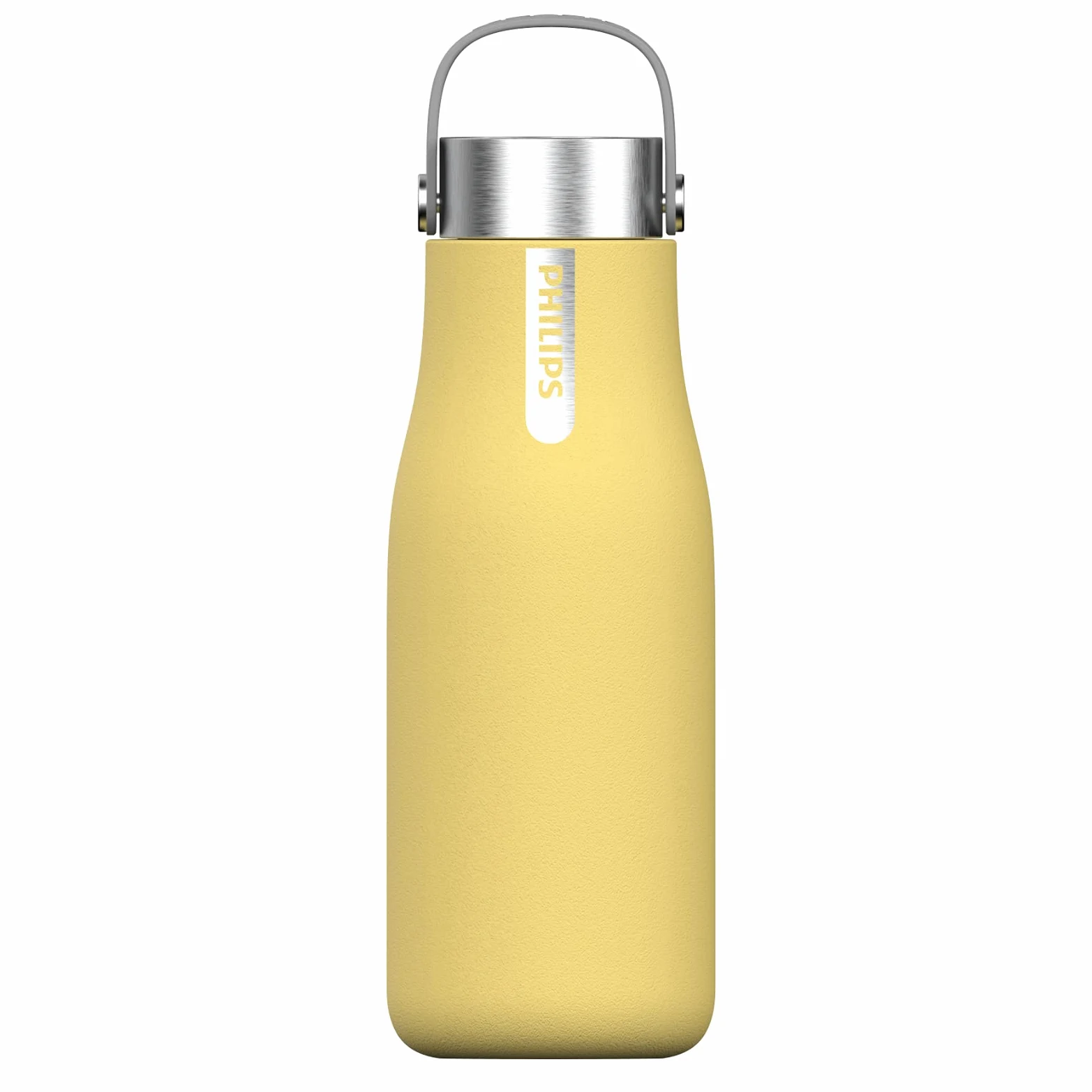 Philips Water Gourde ThermoSmart UV Go Zero 590 ml, jaune pastel – AWP2788YL, technologie de stérilisation par UV, élimine 99,999 % des BACTÉRIES, VIRUS et PARASITES