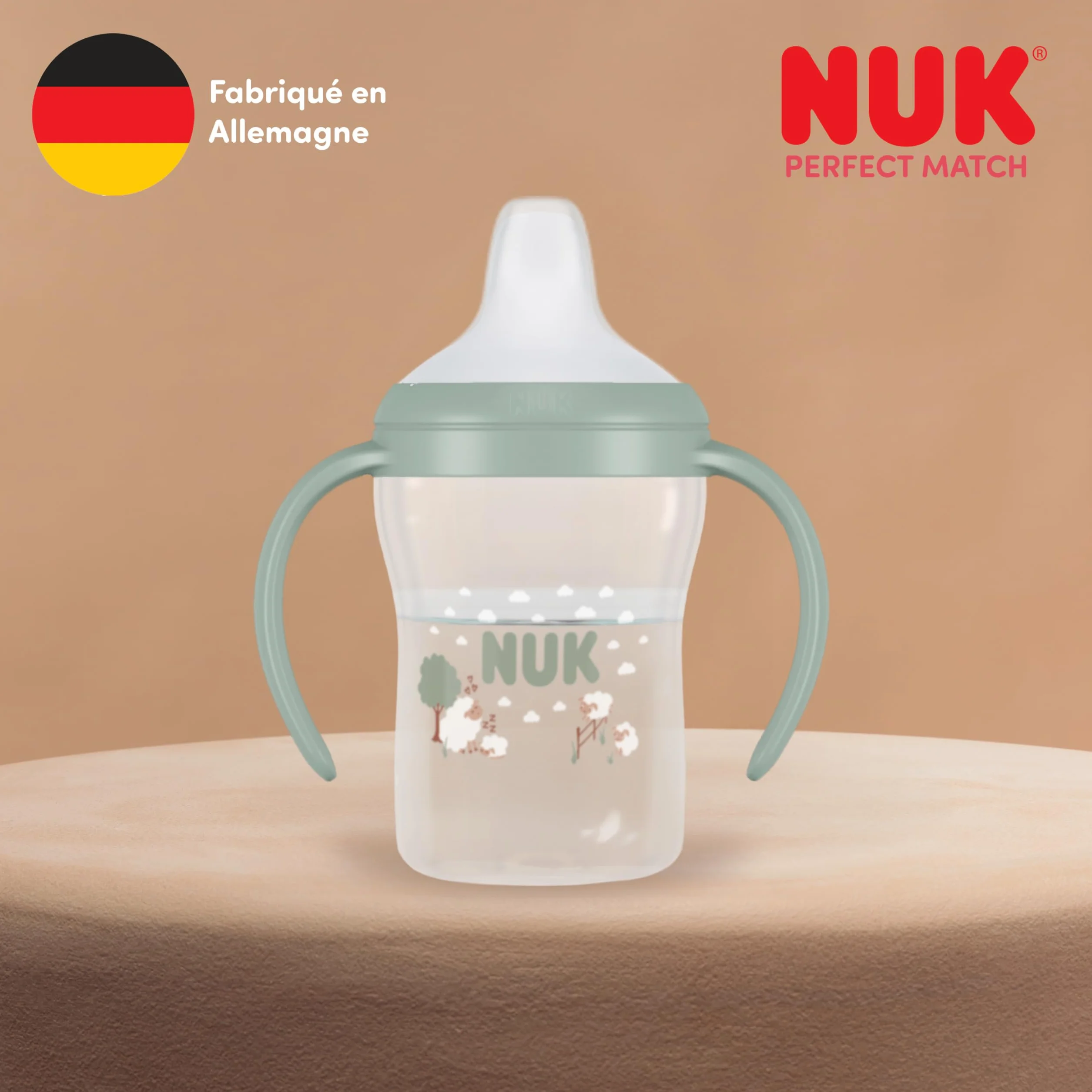 NUK Perfect Match Nuit Tasse d'apprentissage 150 ml 6+ mois Anti-fuite Bébé Lot de 2