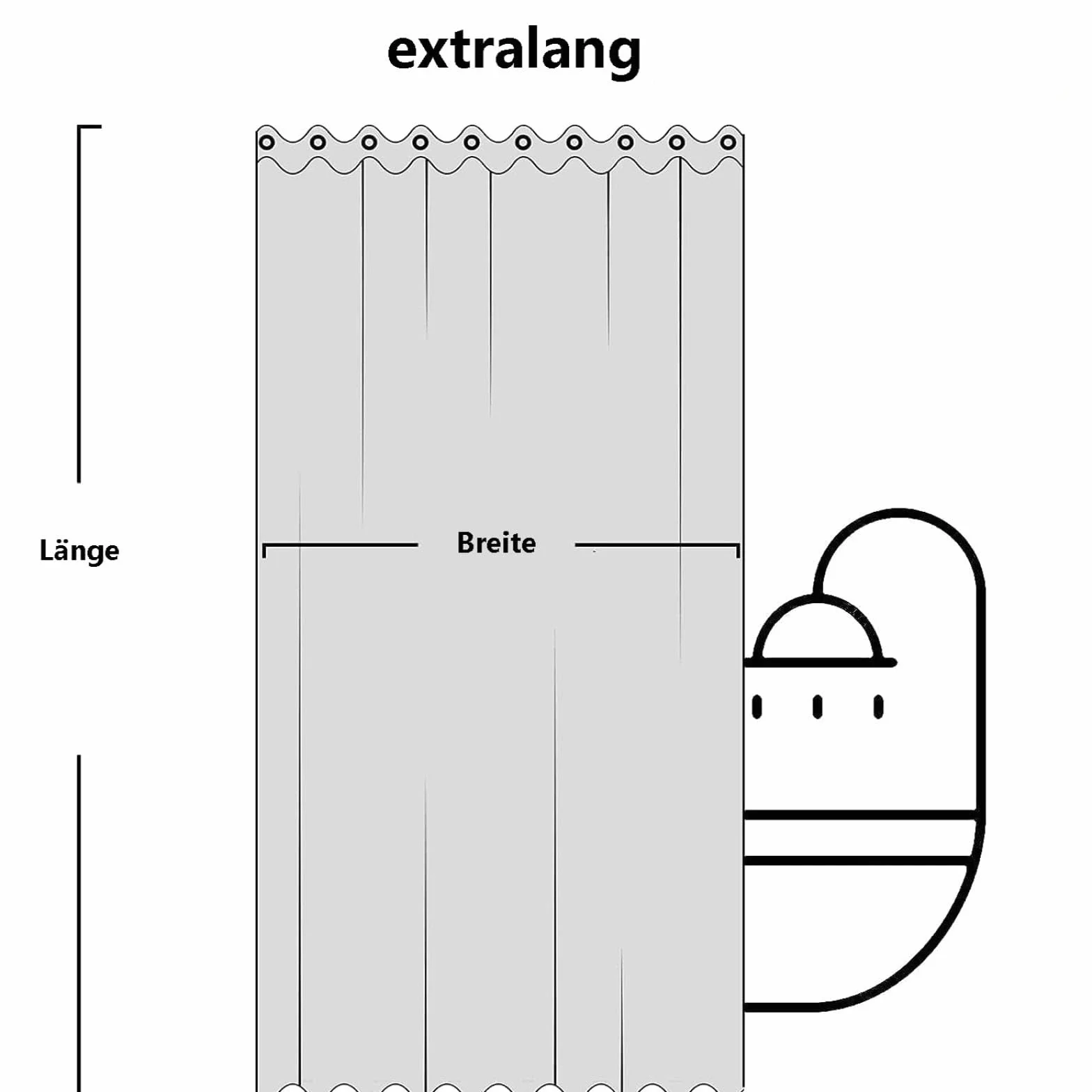 Rideau de douche résistant à la moisissure lavable et facile à nettoyer - 200 x 210 cm - En polyester - Design élégant - Pour salle de bain moderne