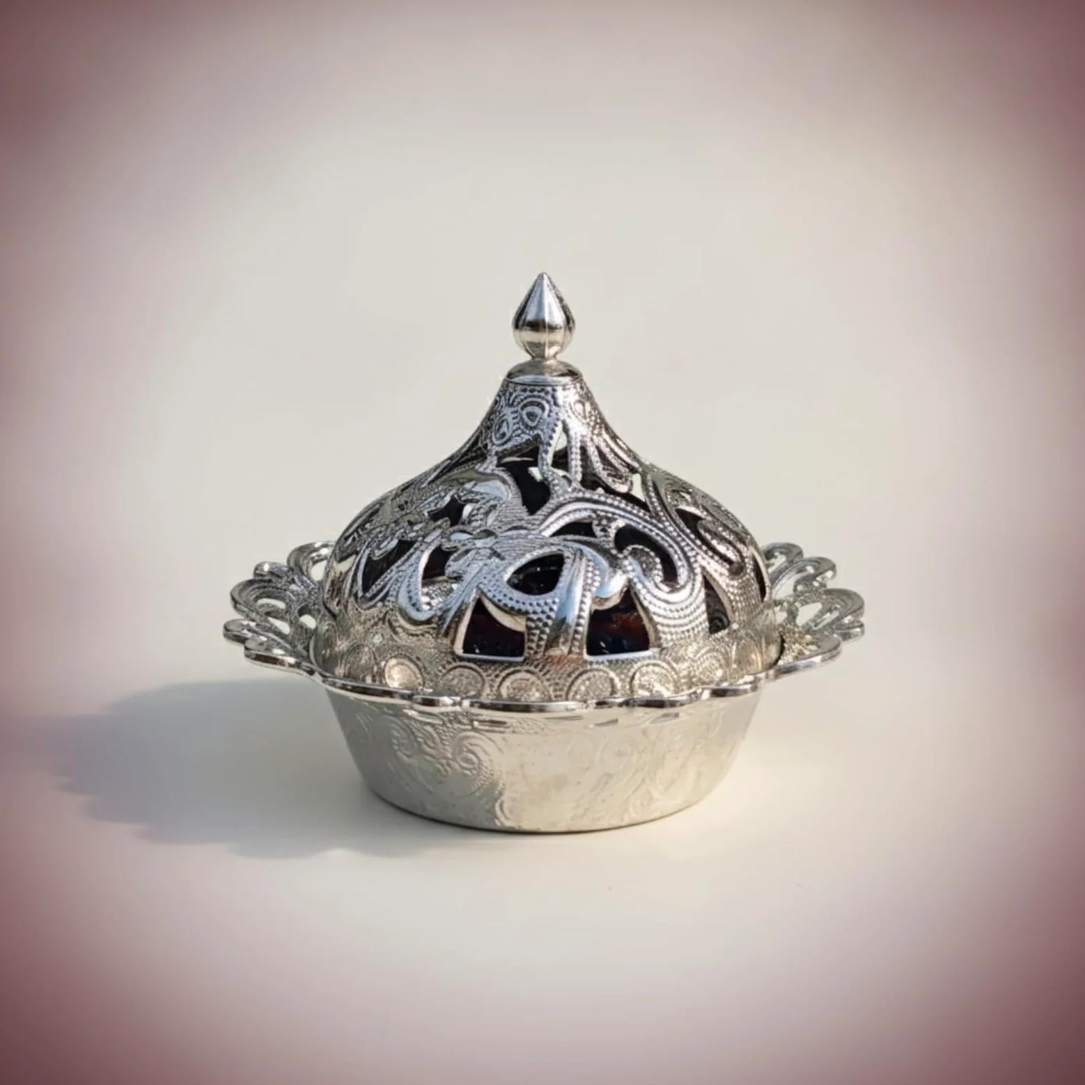 Boîte à Sucre Turque Gaufré Sucrier avec Couvercle Vintage Récipient pour Collectionneurs, Extra Large Et Épais