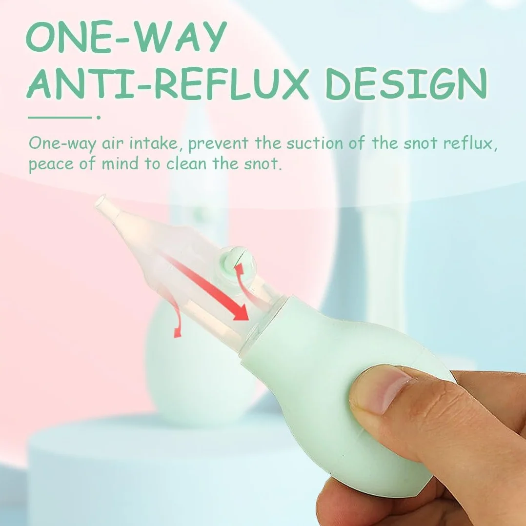 Respimer Aspirateur Nasal Bébé en Silicone, Mouche Bébé Poire, Pinces de Nettoyage du Nez