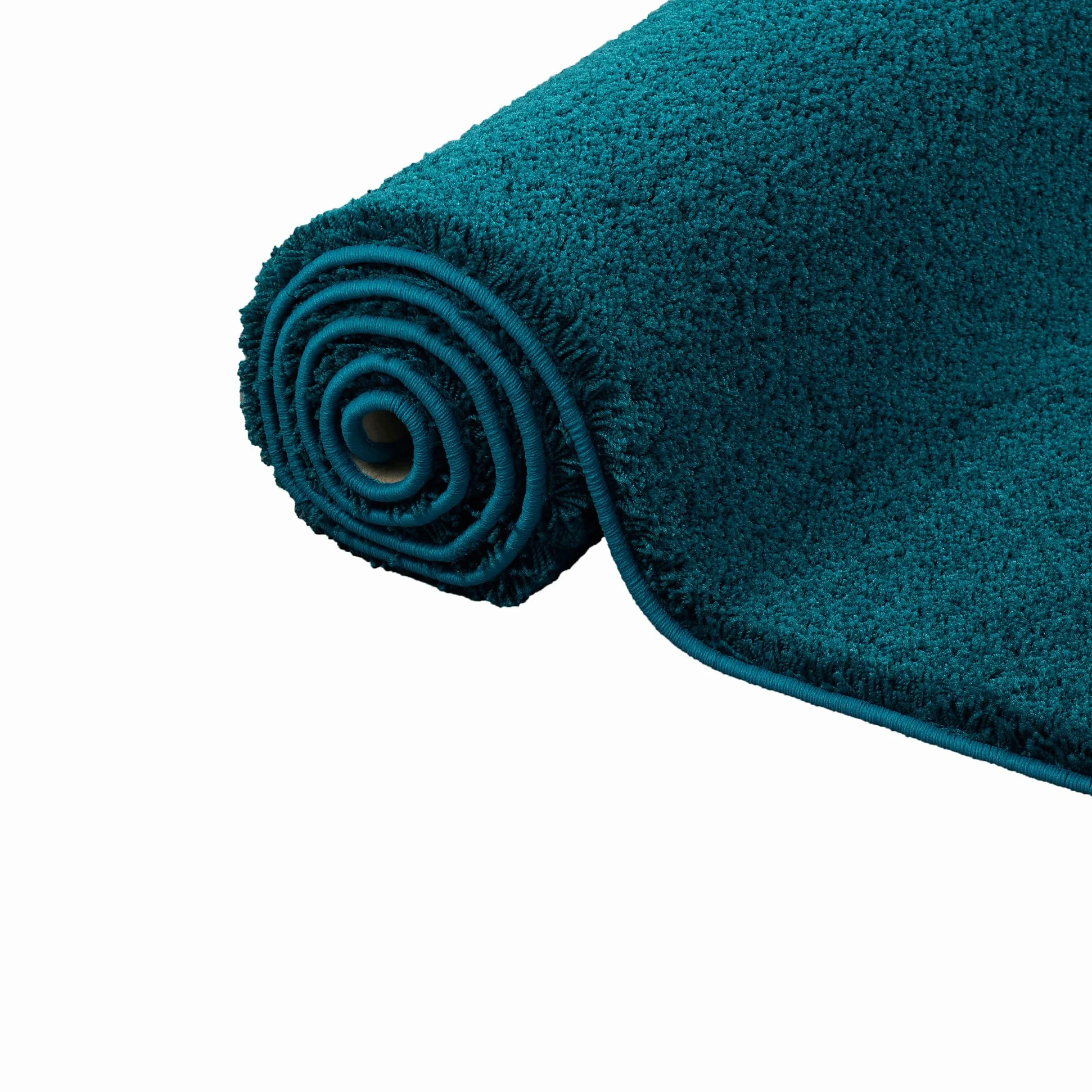 PALACE - Tapis Shaggy à Poils Longs - Sarcelle Bleu Verde - 17 Tailles Disponibles