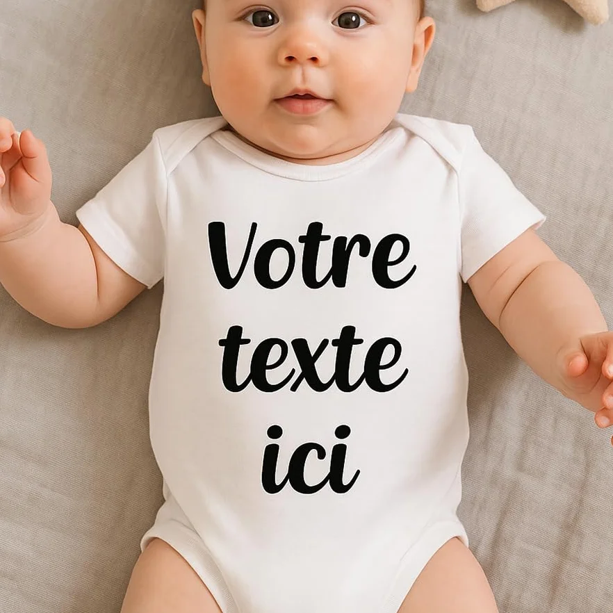 Body bébé personnalisable avec prénom – Cadeau original naissance anniversaire
