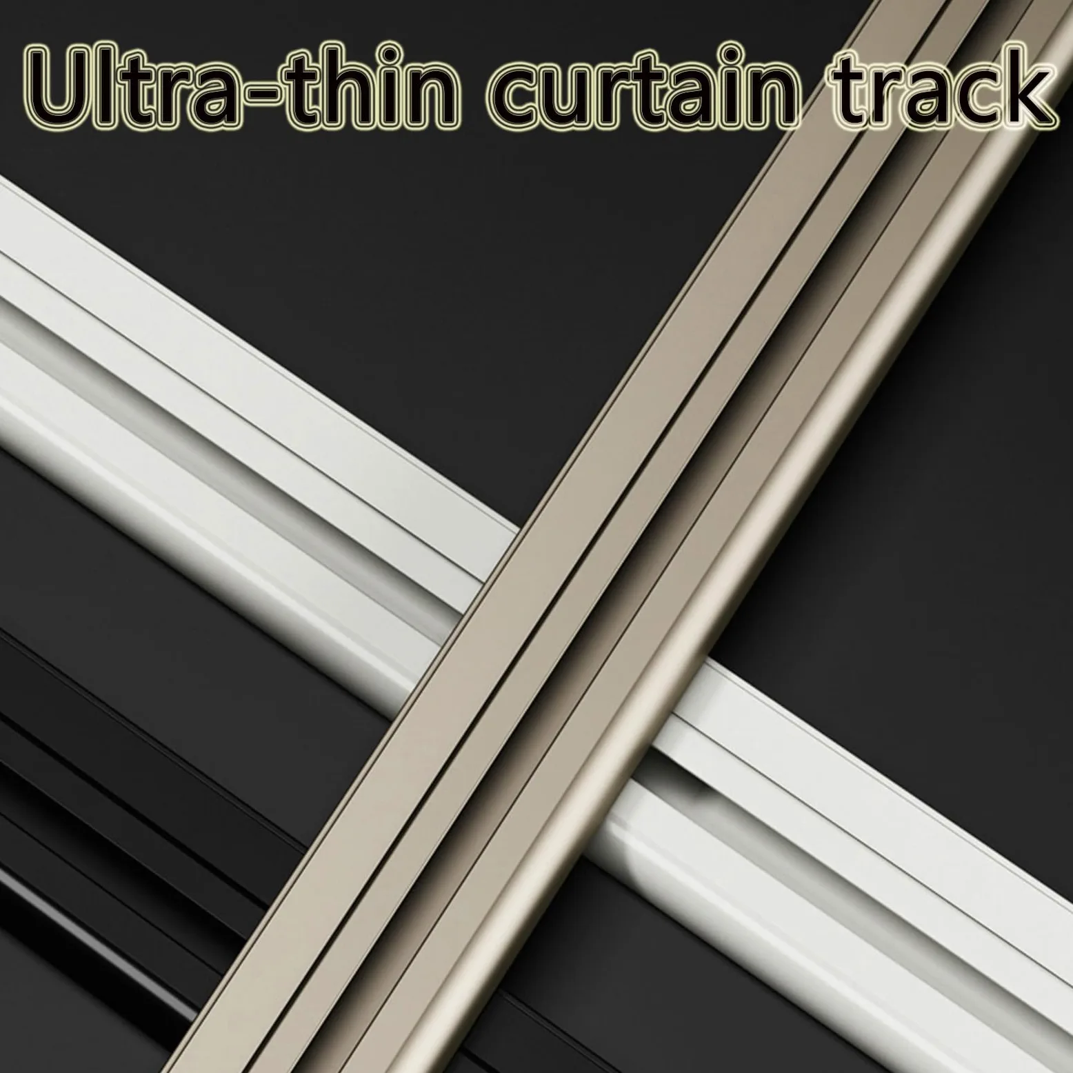 Tringle À Rideaux Style Industriel, Tringle À Rideaux, Rail De Plafond, Ensemble De Rail De Plafond en Aluminium, pour Montage Au Plafond Ou Muraux(White,2M/6.5FT)