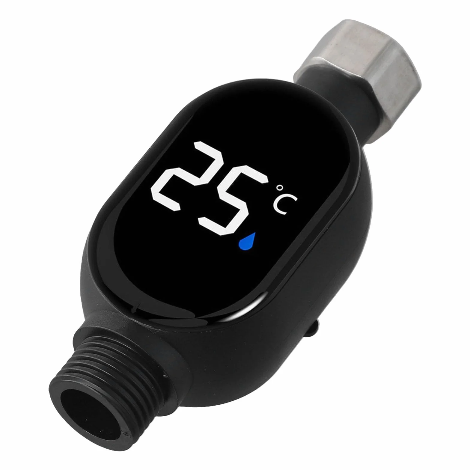 Thermomètre de douche numérique LED avec code couleur sécurité, acier inoxydable 304 pour bain de bébé