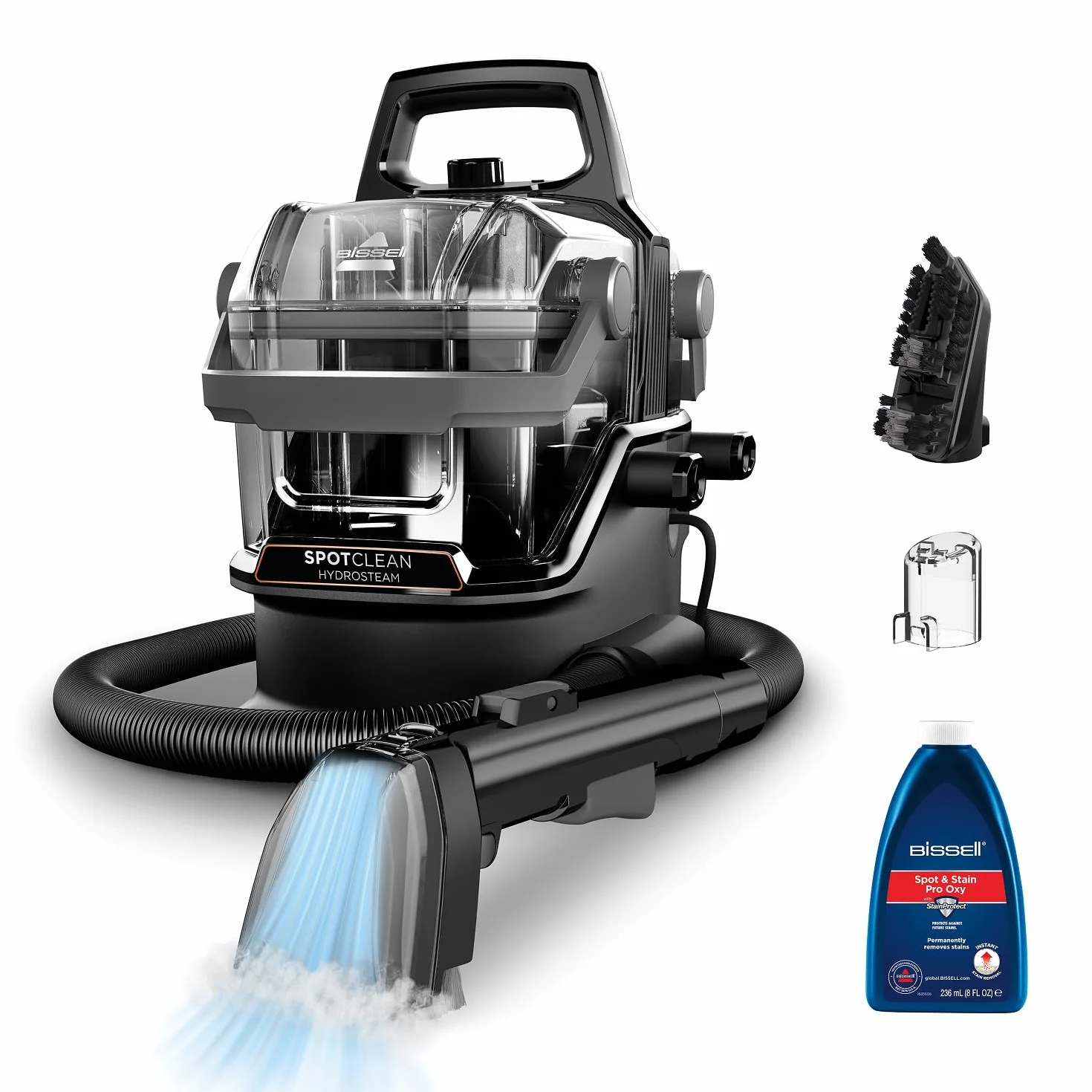 BISSELL SpotClean HydroSteam Shampouineuse Canapé 1000W Nettoyeur Vapeur HydroSteam Tapis Moquettes Meubles Tissus Voiture 3689N