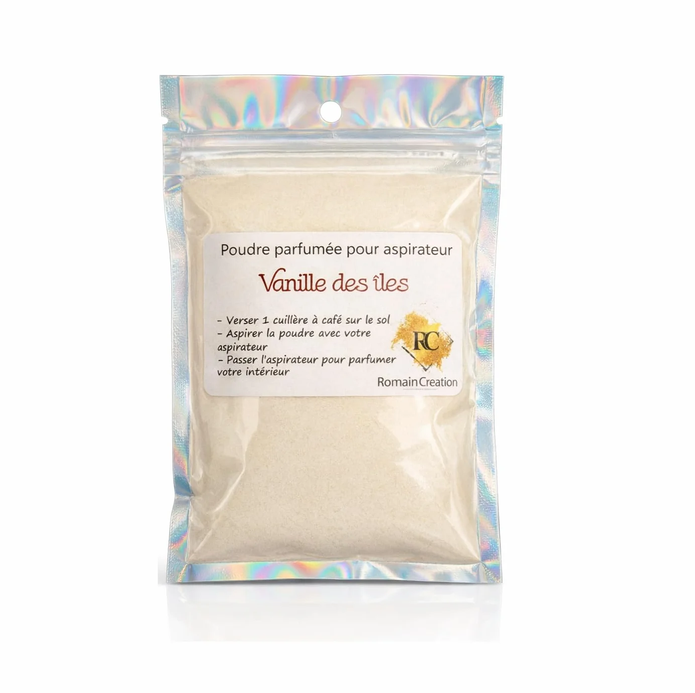 Poudre Parfumée Vanille des Îles pour Aspirateur 70g Romain Création