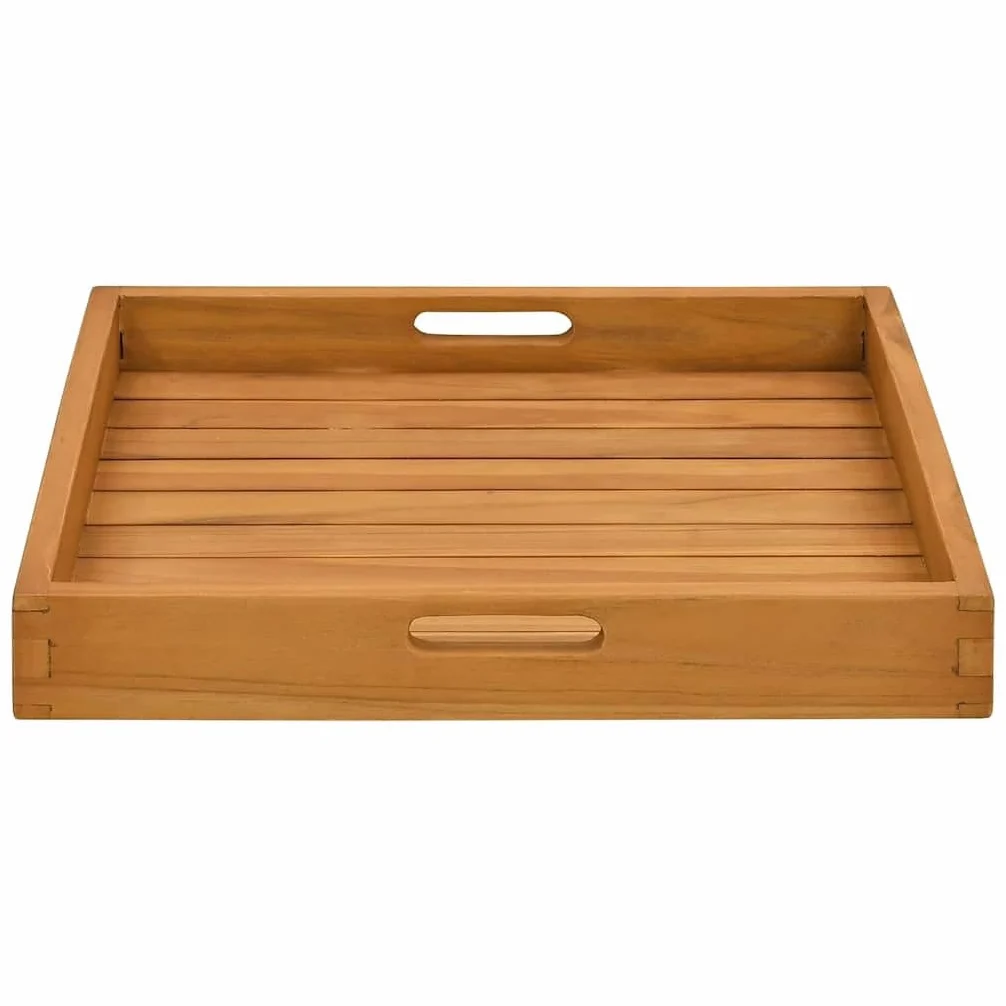 Plateau de service 50x50 cm Bois de teck massif