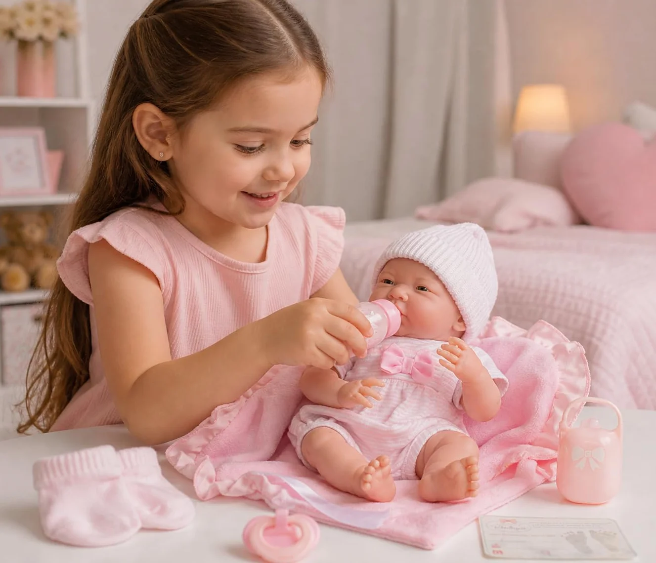 JC Toys La Newborn Soft Body Boutique Baby Doll 39,8 cm Rose