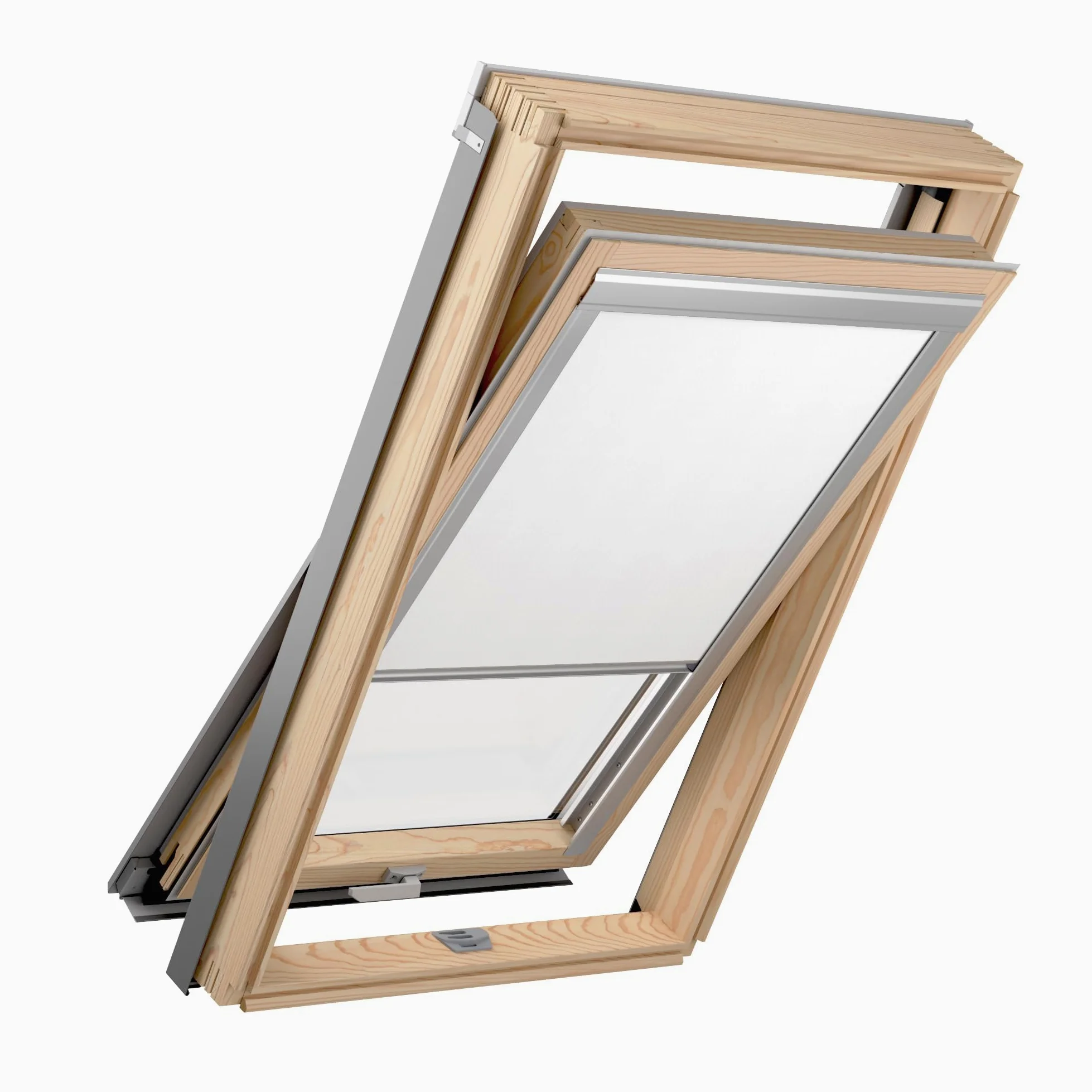 Store Occultant pour Fenêtre de Toit - Store pour Fenêtre de Toit - Compatible avec VELUX FK06 : GGL, GGU, GHL, GHU, GLL, GLU, GPU, GXL, GZL - 66x118 cm - Blanc