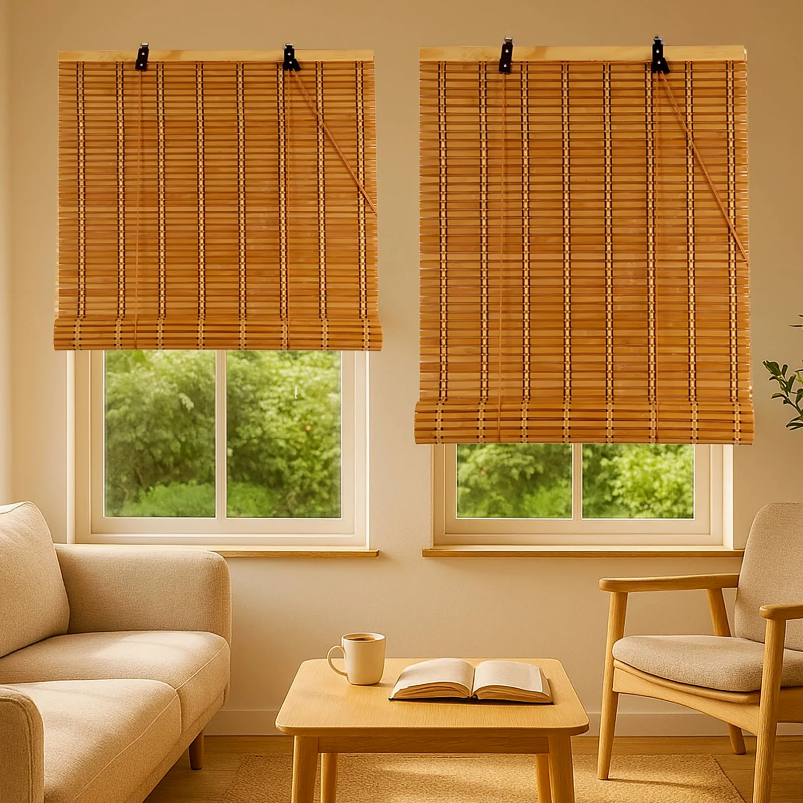 Store Bambou Exterieur/Rideau Bambou Exterieur,Store Bambous Naturel | Stores Venitien Occultant Fenetre,Rouleaux Romains Rétro,Rideau Pare-Soleil Intimité Pour Maison,Personnalisée