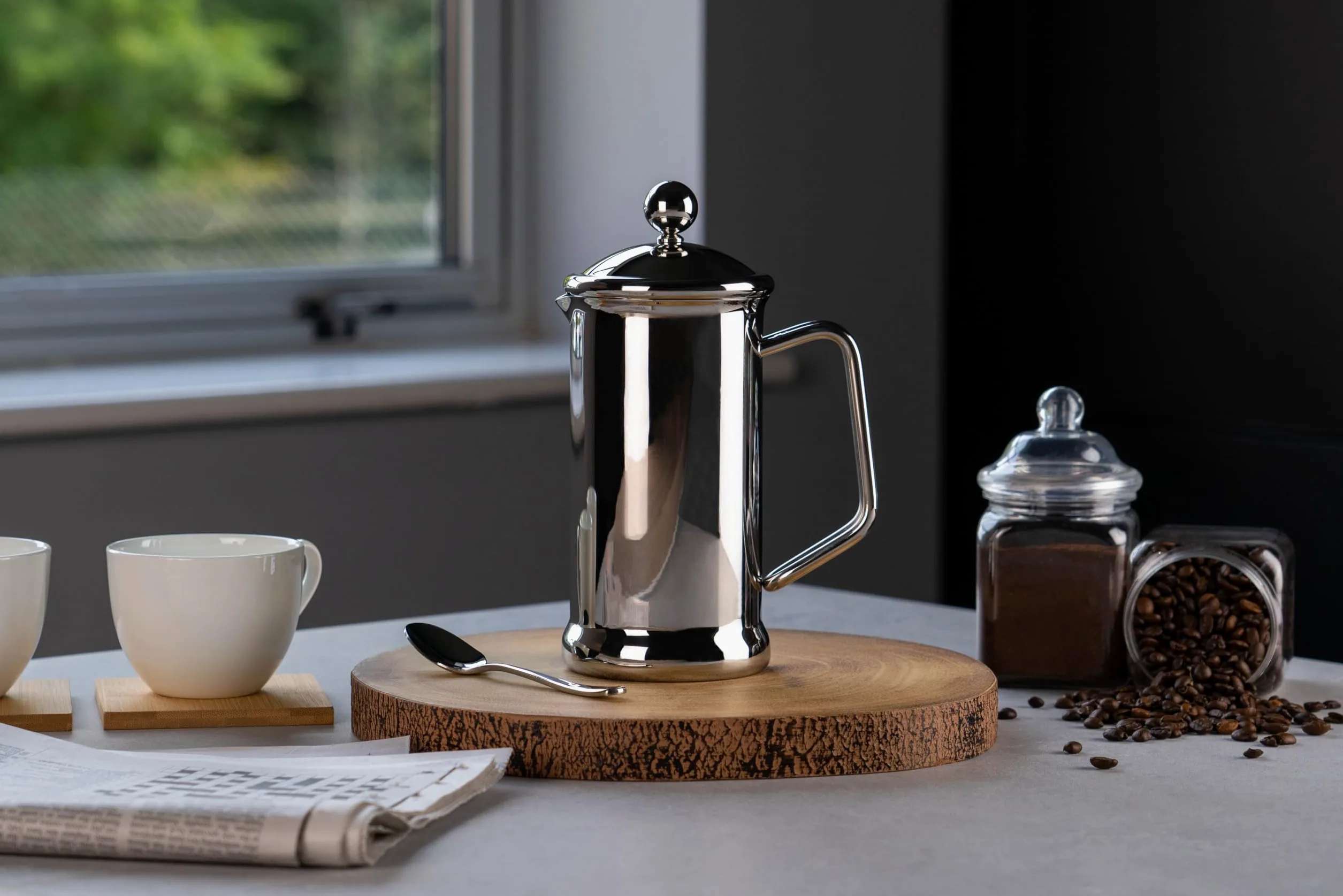 Grunwerg Cafetière GL647 fini poli, 3 Tasses