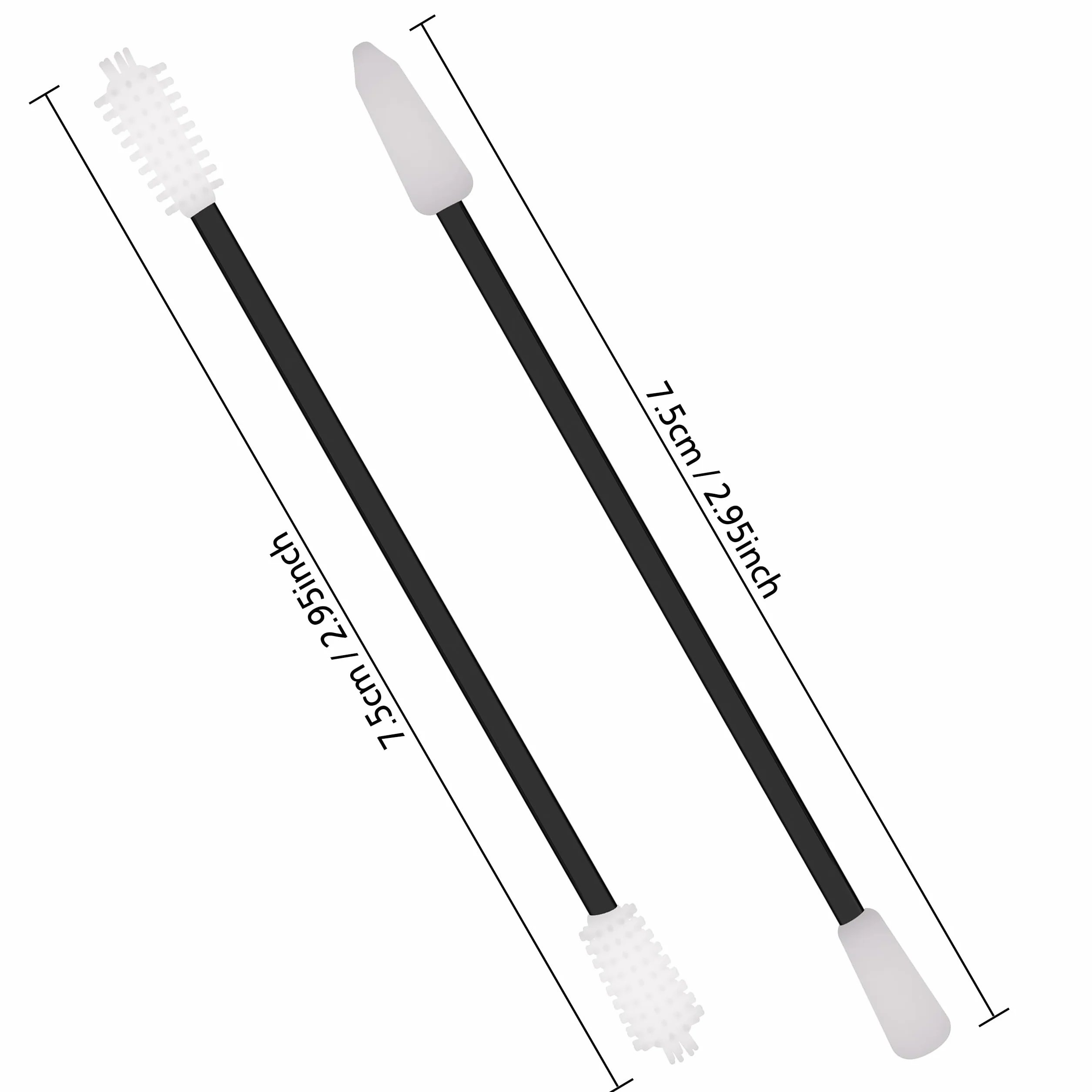 Cotons-tiges réutilisables en silicone lot de 2 avec boîte de rangement