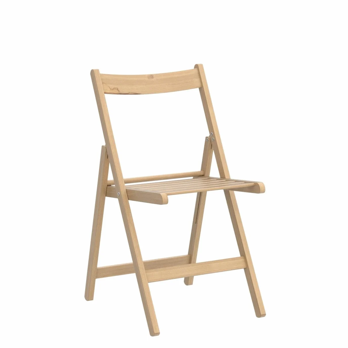 Tomaino - Lot de 4 chaises pliantes de camping en bois - Pour intérieur et extérieur - Peu encombrant, idéal pour cuisine, jardin, balcon (naturel)