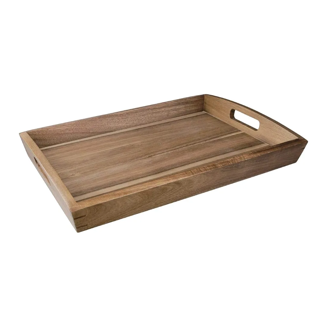 Olympia Plateau de service en acacia, taille : 510 (L) x 350 (P) mm, usage professionnel et domestique, GM266