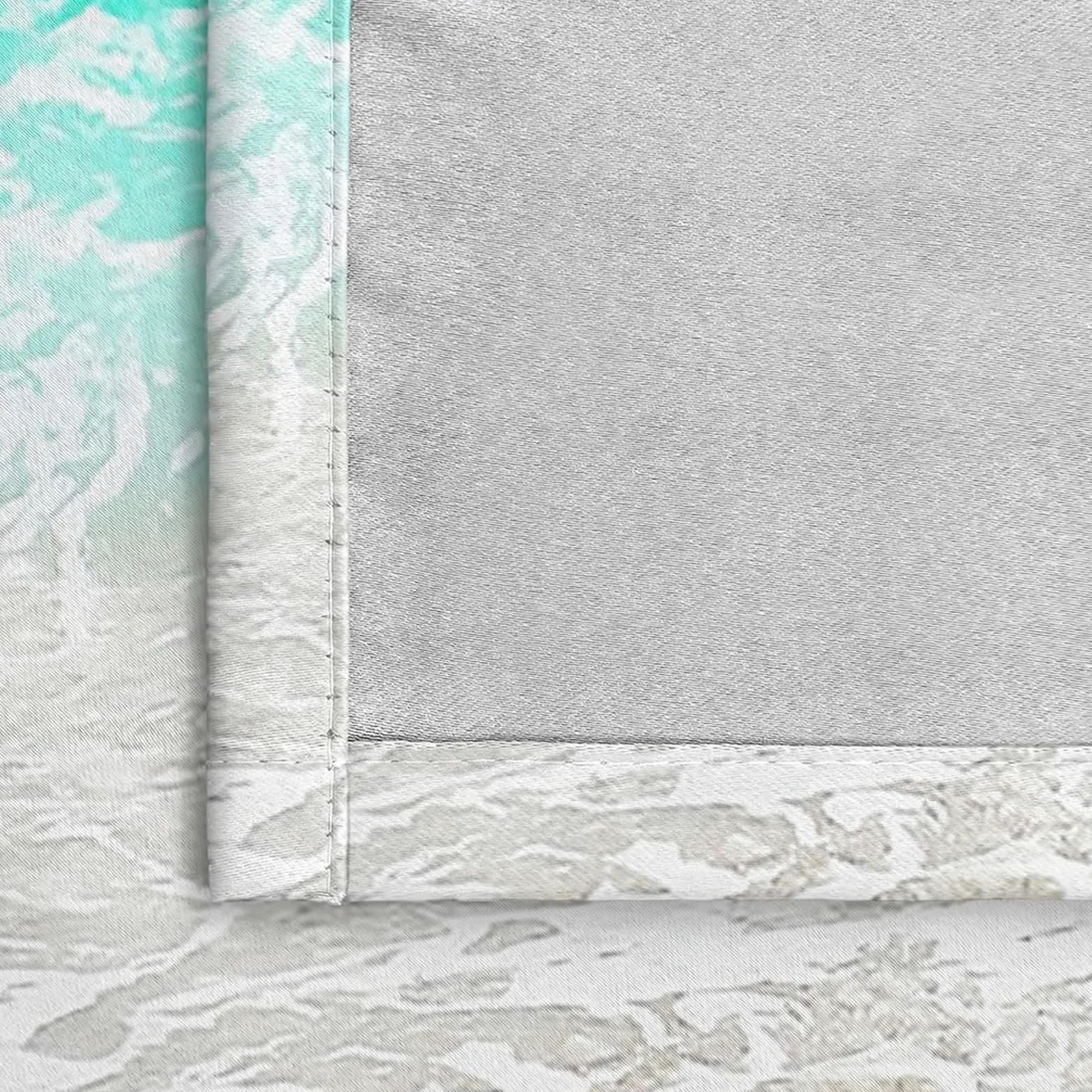 Rideau Occultant, Rideau Anniversaire Bleu Vert Polyester Paysage de Feuilles de Palmier de Mer 102L x 229H CM Lot de 2