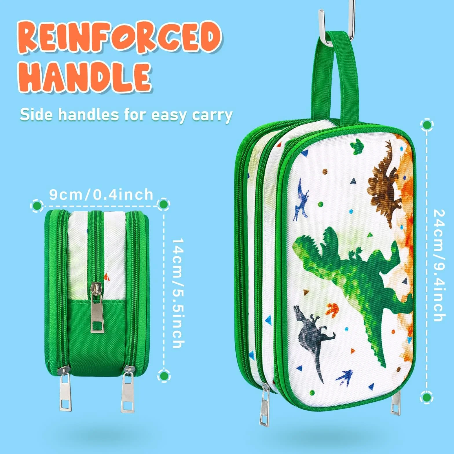 WAWSAM Trousse de Toilette Enfant Dinosaure Sac de Toilettes Résistant à l'eau Portable Voyage
