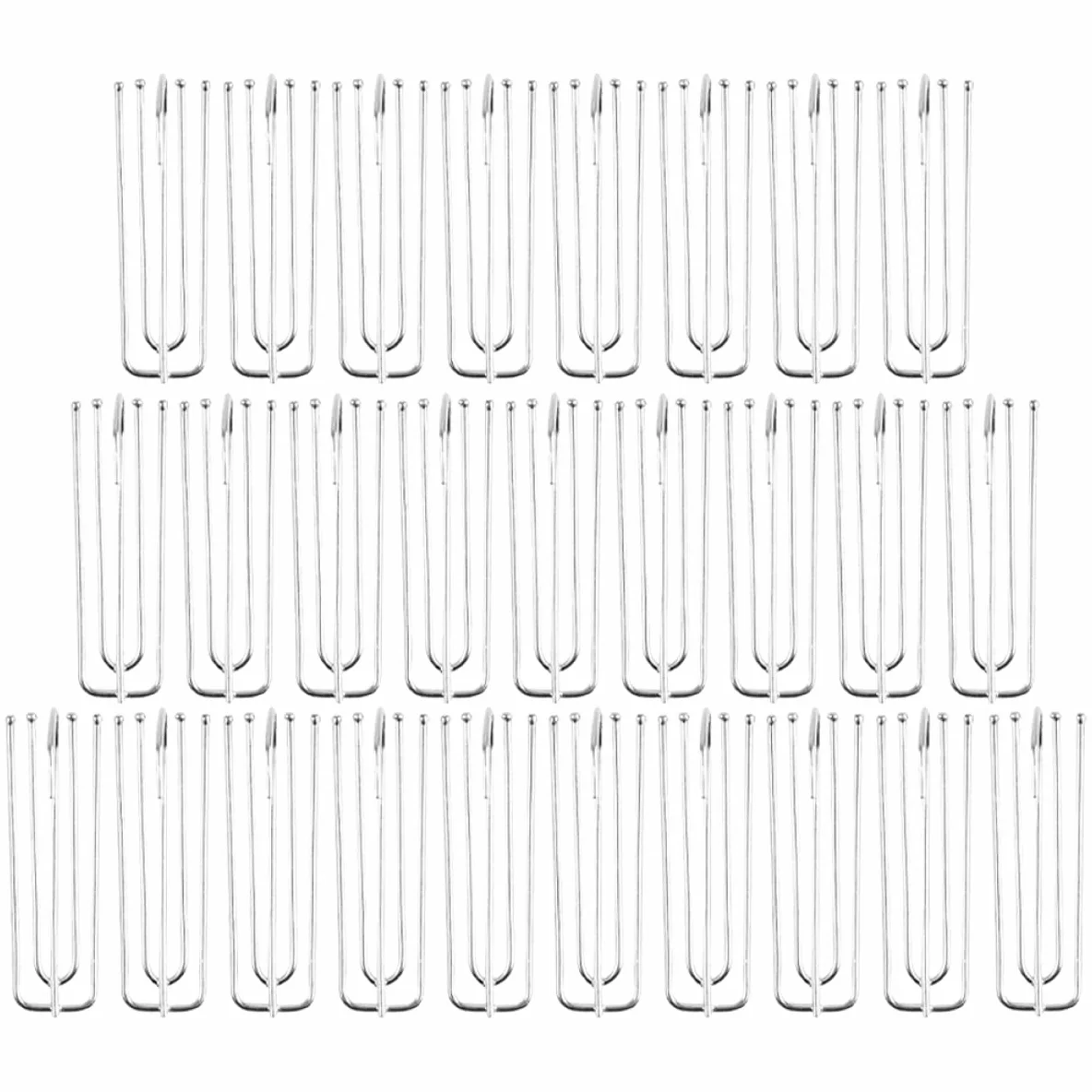 150pièces De Rideau Acier Inoxydable à Prongs Lot de pour Rideaux Accessoires De Draperie Pratiques Et