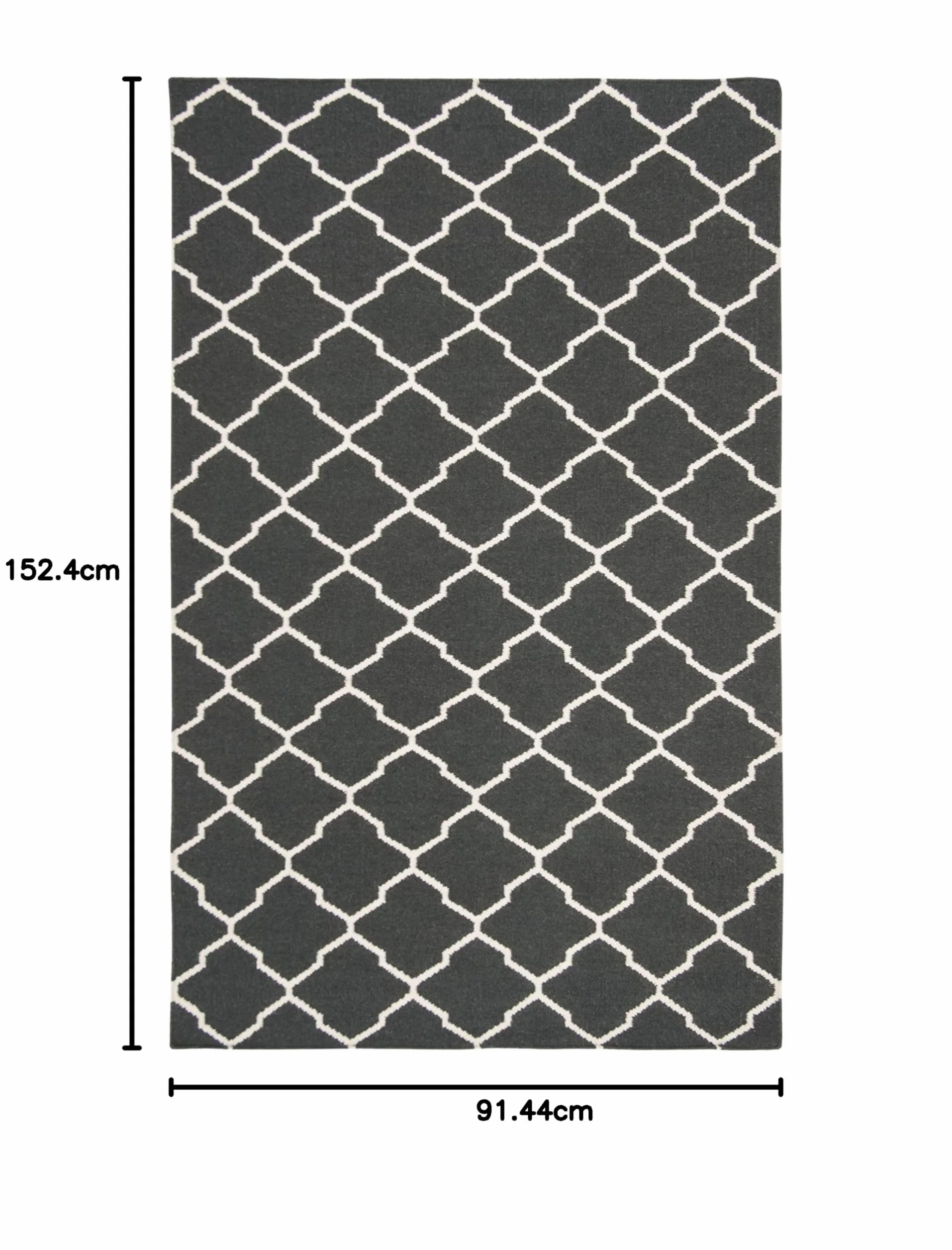 SAFAVIEH Tapis Contemporain pour Salon, Salle à Manger, Chambre à Coucher - Dhurrie Collection, Tapis à Poil Court, Chocolat et Ivoire, 91 X 152 cm