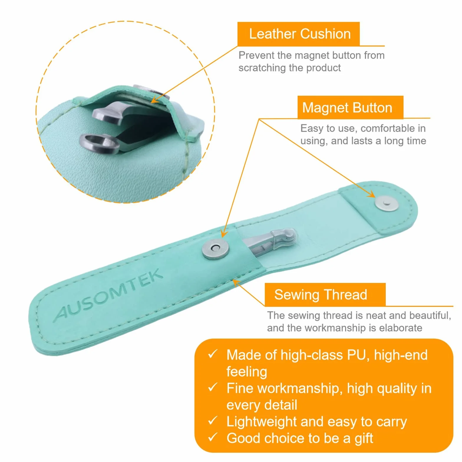 AUSOMTEK Pince à épiler nez oreilles ciseaux toilettage sourcils coupe-cils acier inoxydable tête ronde