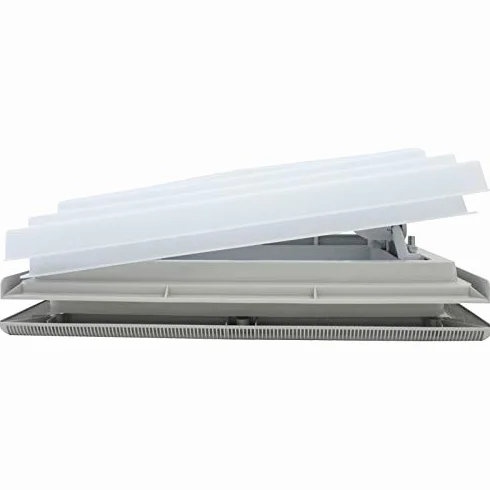 Lucernario MPK, 40 x 40 cm + store et moustiquaire, pour caravane, roulotte, bateau, gris