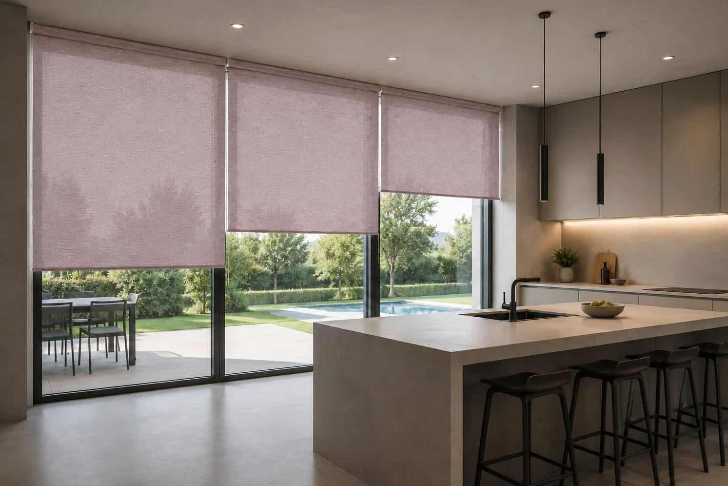 Estoralis Bran Store Enrouleur Tamisant, Marron, 110 x 250 cm