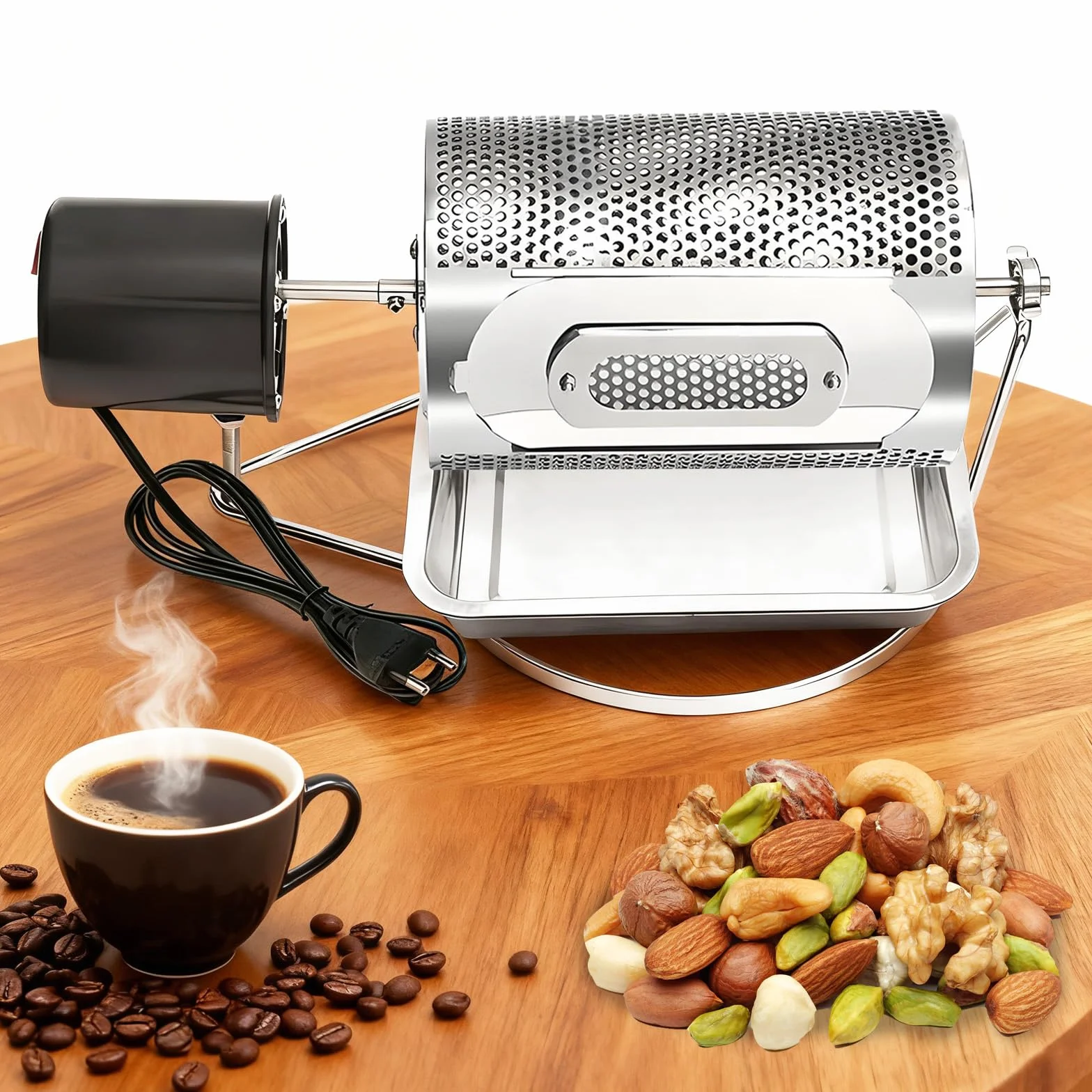 Torréfacteur à Café électrique Automatique Tambour 250g Acier Inoxydable
