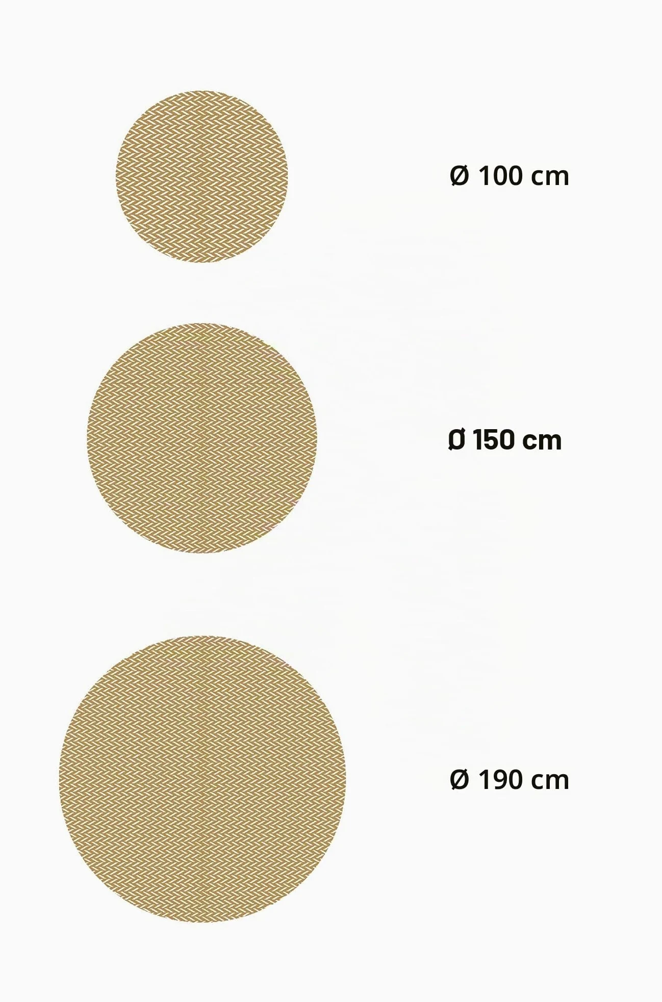 Panorama Tapis du Sol Vinyle Ronde Cuisine Salle de Bain - Différentes Tailles - (Épis de Blé Moutarde 100x100 cm)