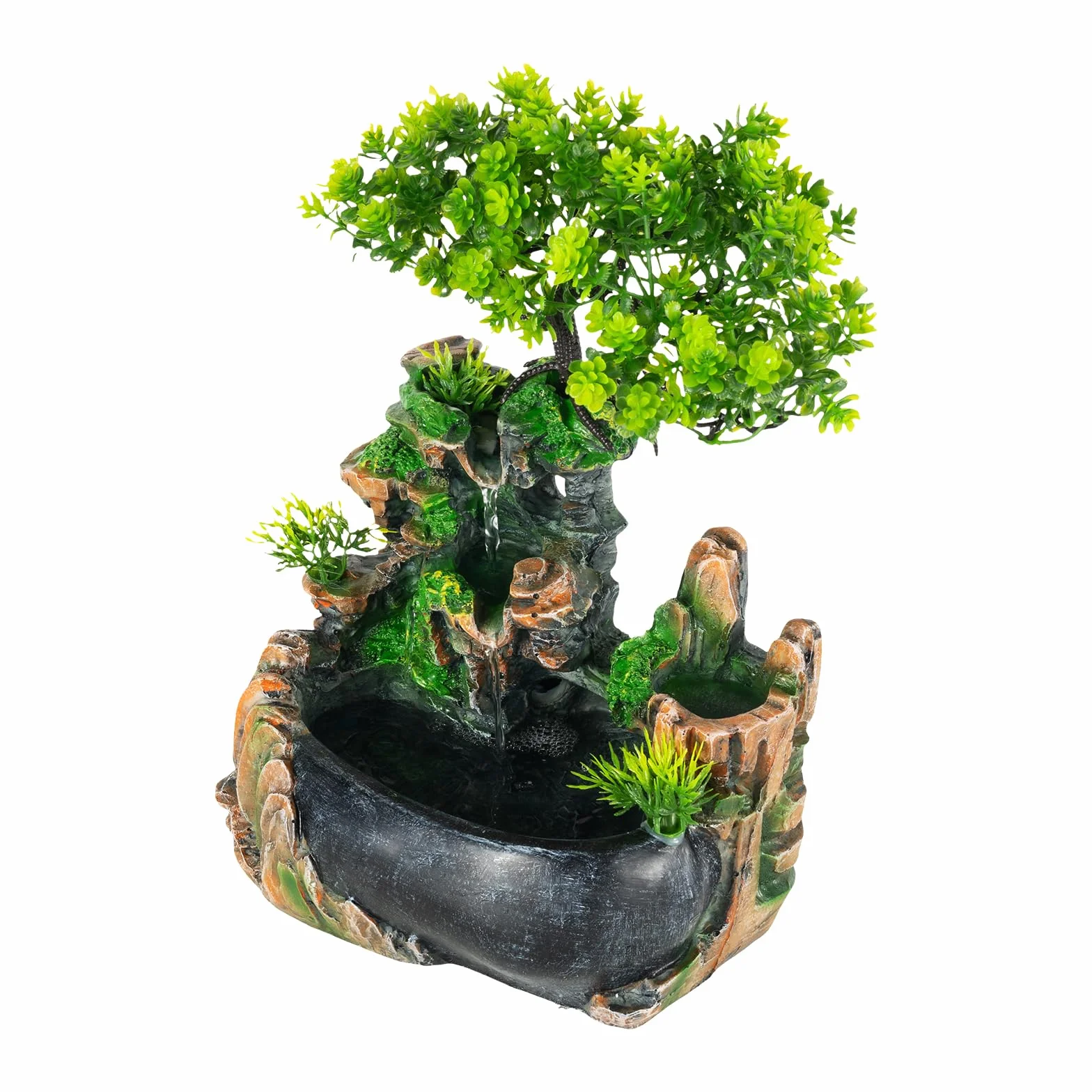 Fontaine d'intérieur LED Table Salon Bureau Cascade Décoration Plantes