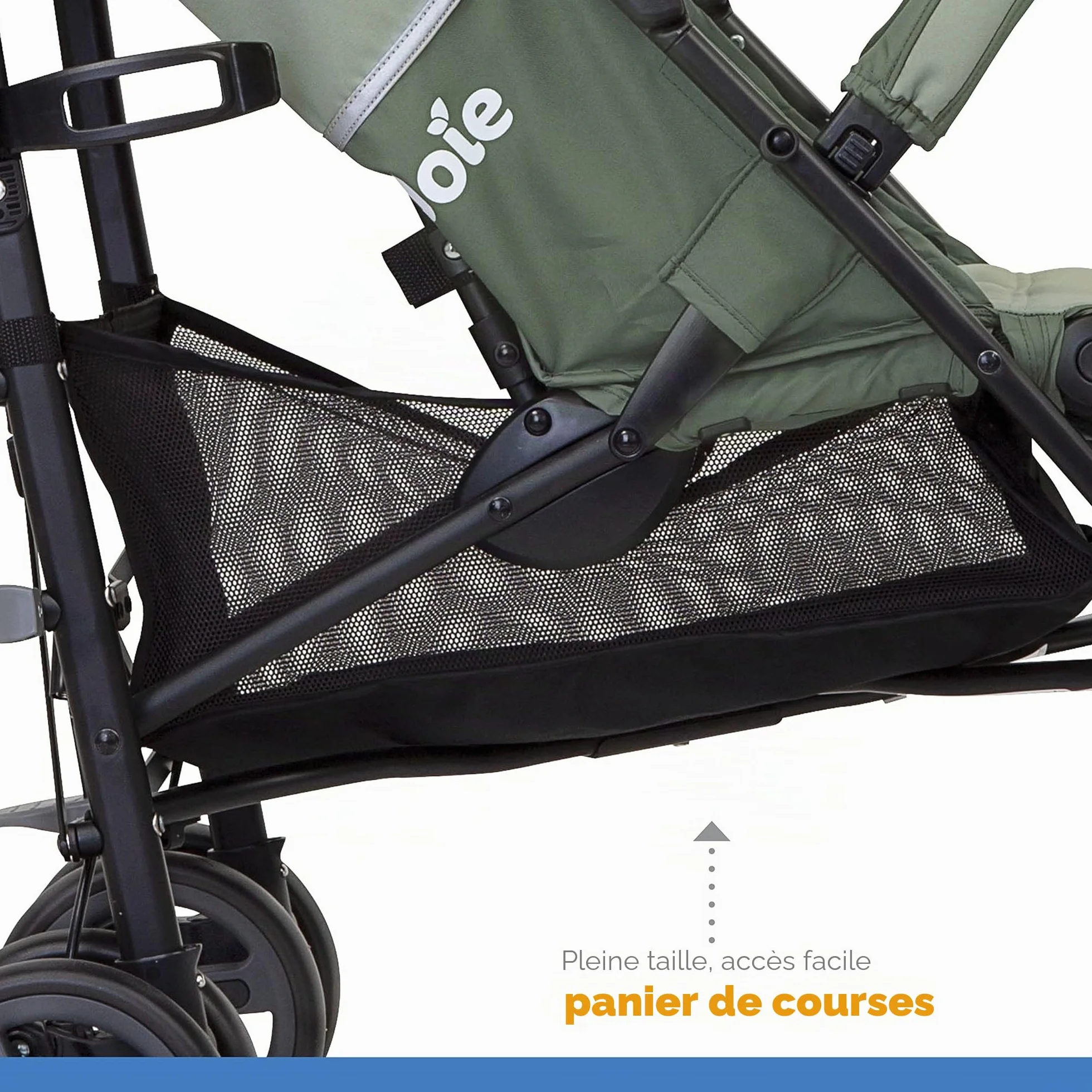 Joie Nitro LX Poussette Canne Légère Compacte 7,7 kg Pliable Voyage Dossier Inclinable Allongée Suspension Intégrale Vert Laurier
