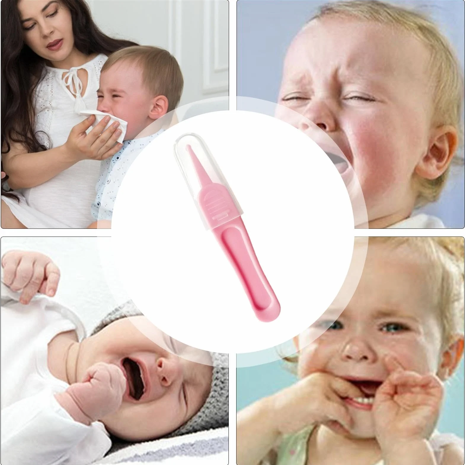 Pincettes pour nettoyer le nez bébé, pince ronde sûre et efficace
