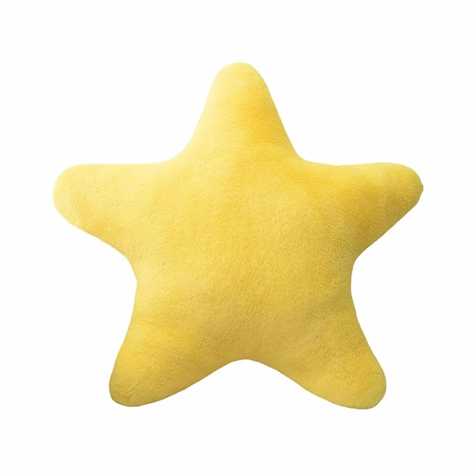 Children's Star Cushion Soft Fluffy Decorative Pillow for Bedroom Boys Girls Yellow 30cm