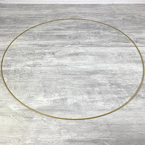 Lealoo Grand Cercle XXL métallique doré diam. 80 cm Anneau epoxy Or Attrape rêves